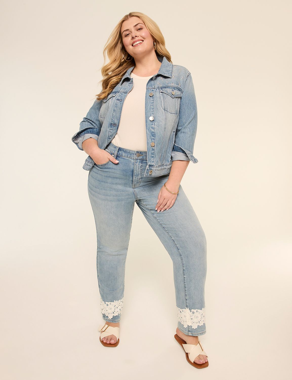 Spring Denim Jacket Novelty Detail Product Image 3