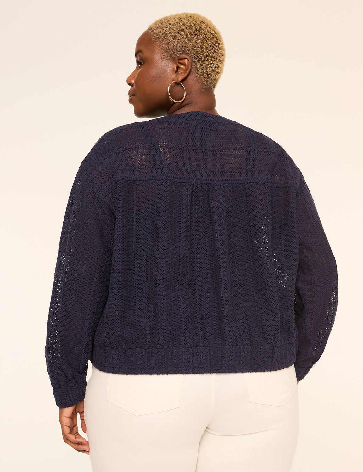 Eyelet Bomber Jacket
