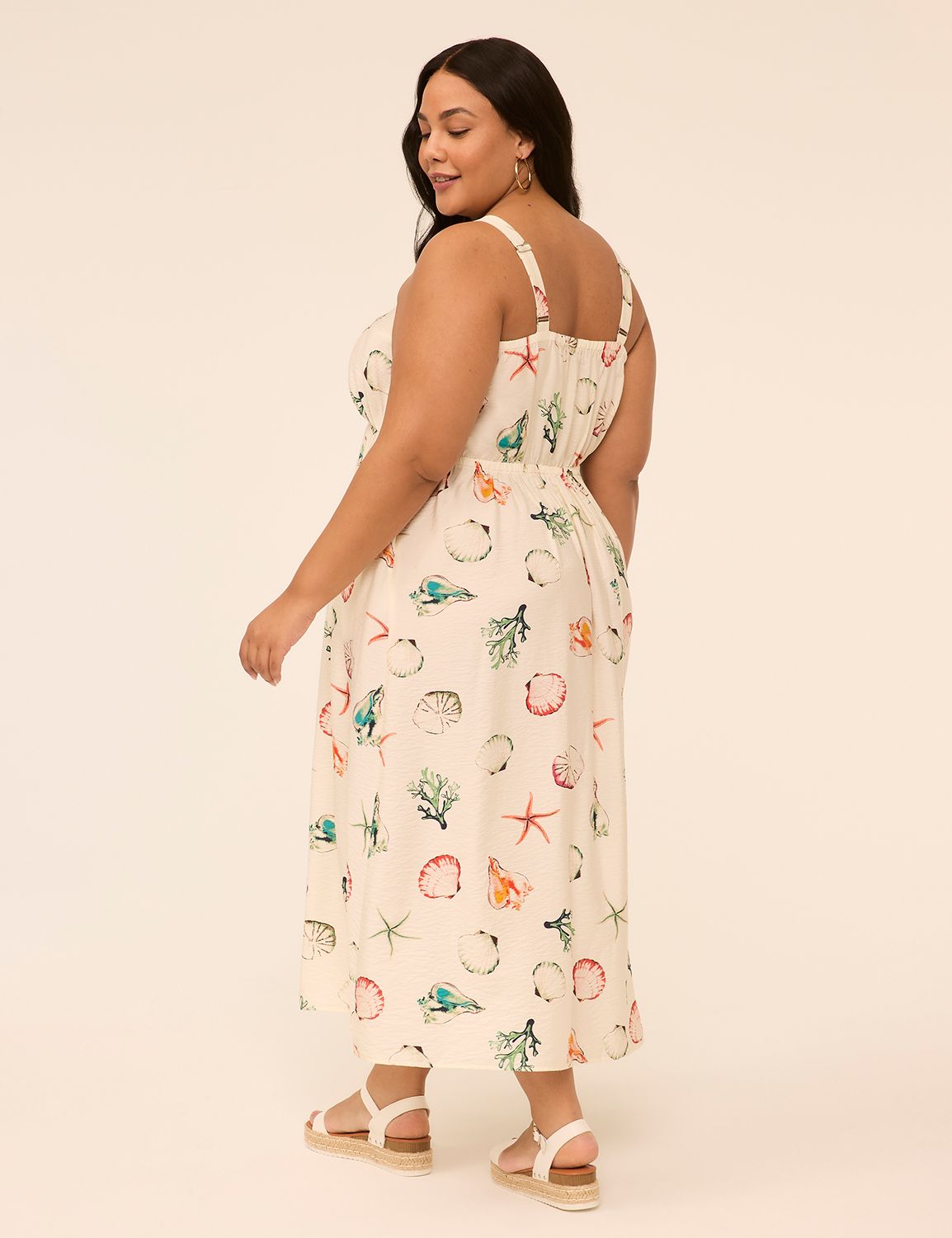 Sleeveless V-Neck Midi Dress