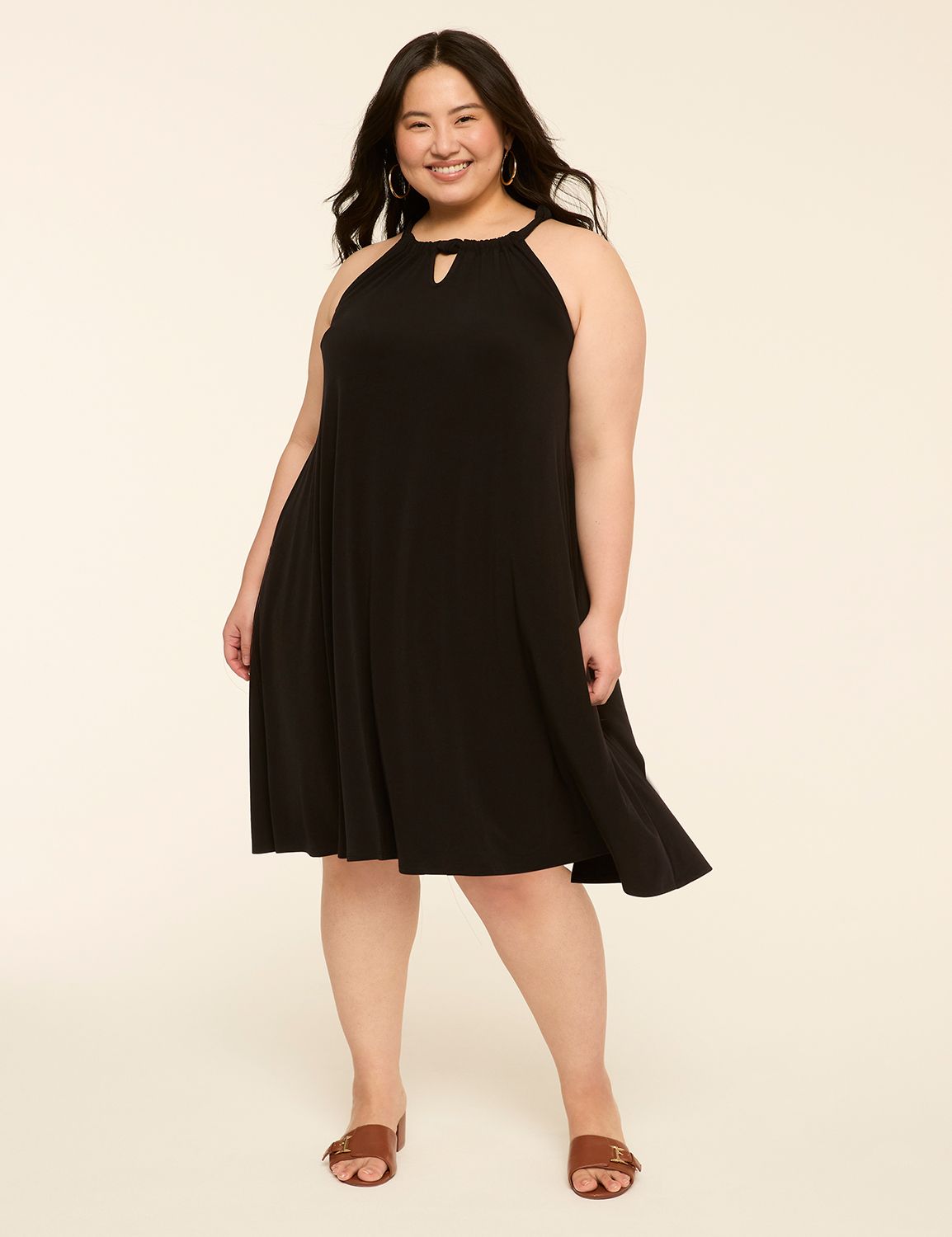 Knotted Halter-Neck Short Dress