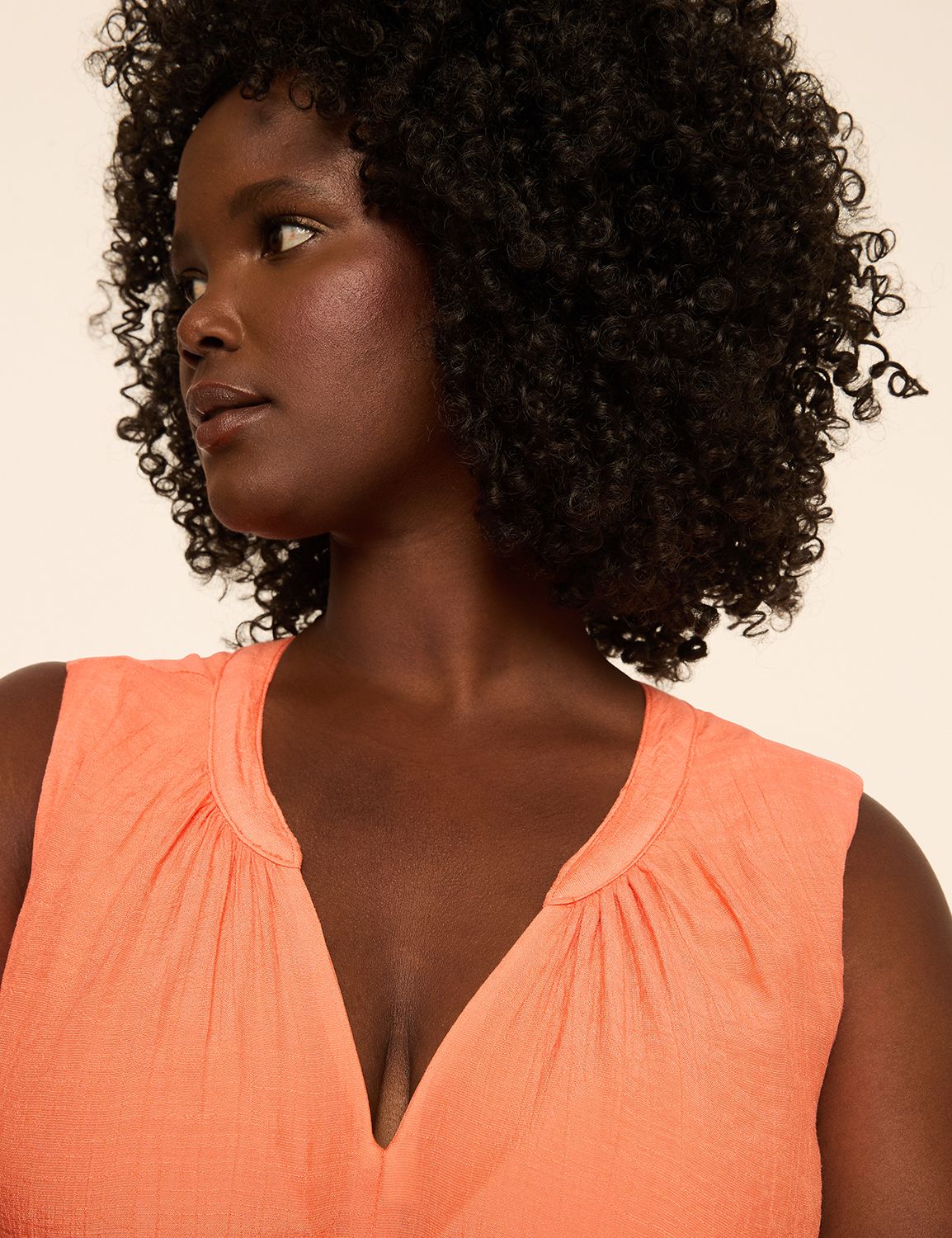 SLEEVELESS V-NECK TIERED MAXI DRESS Product Image 3