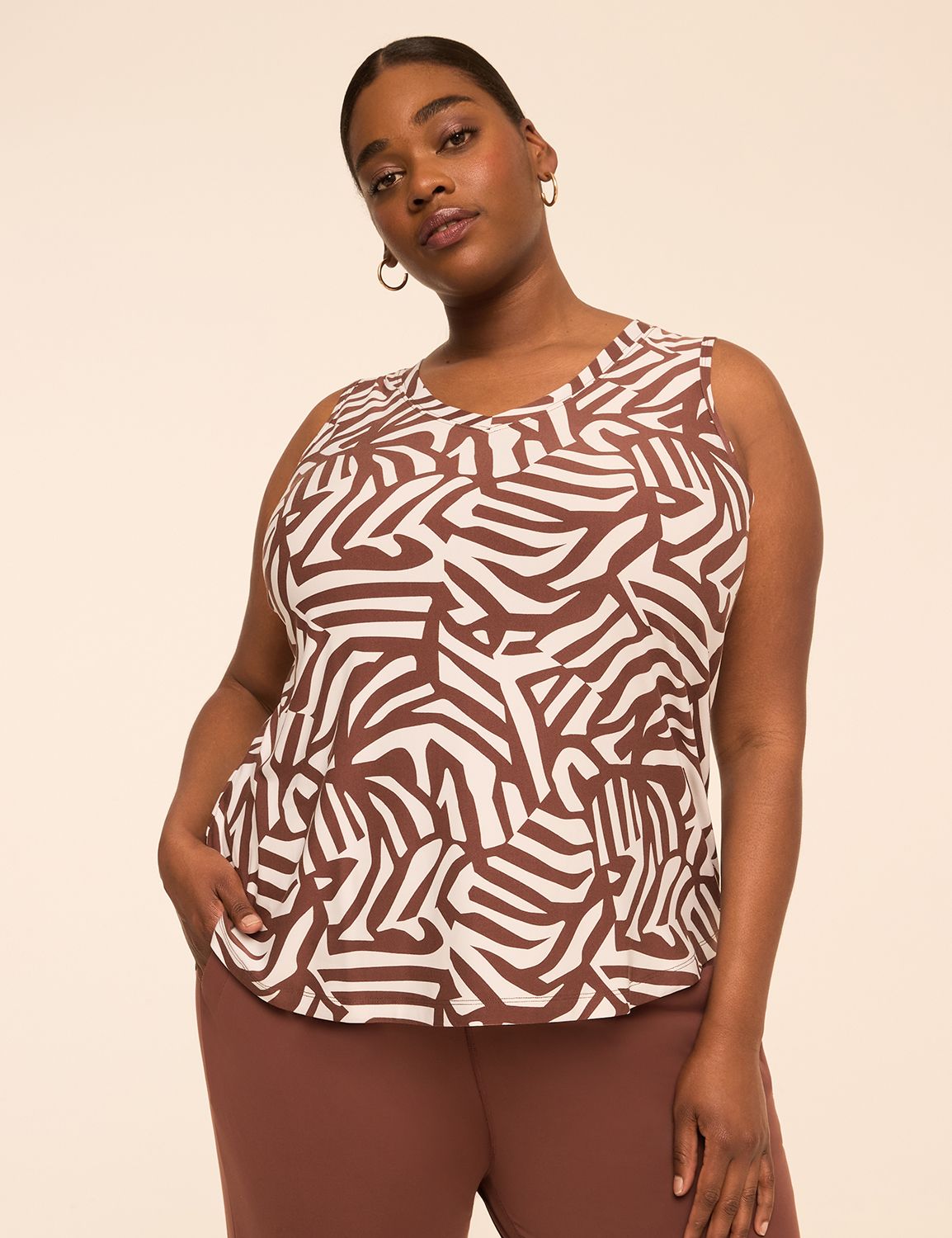 LIVI Soft Ruched-Back Tank