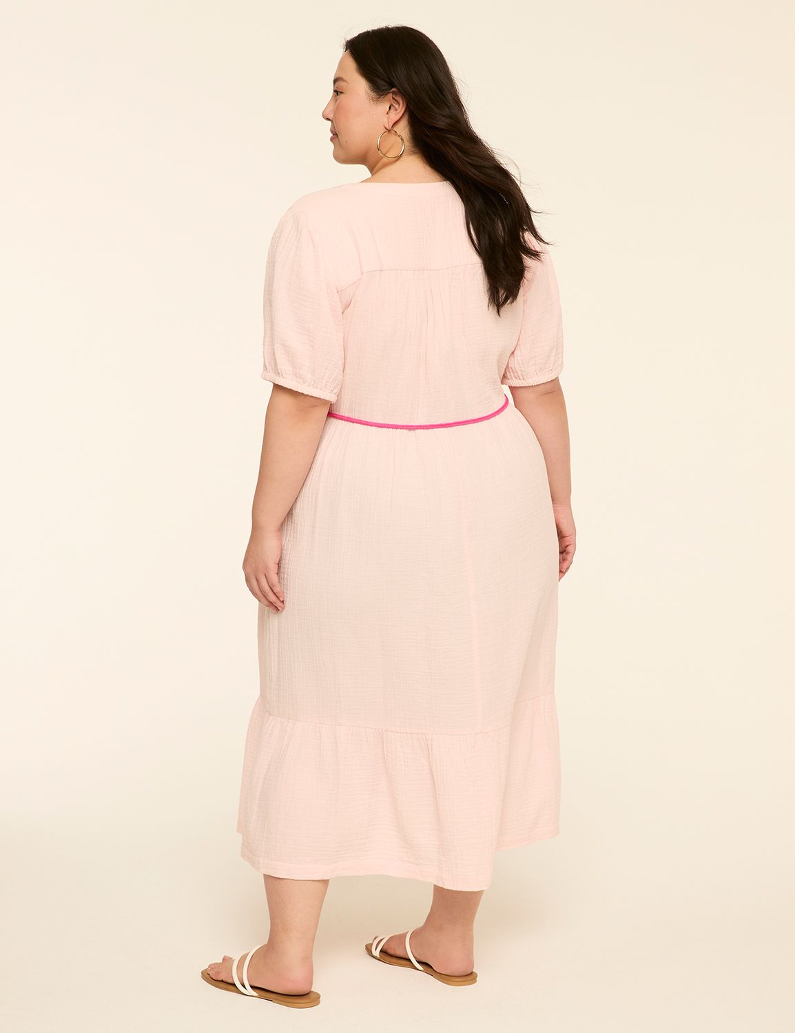 Button-Front Maxi Dress