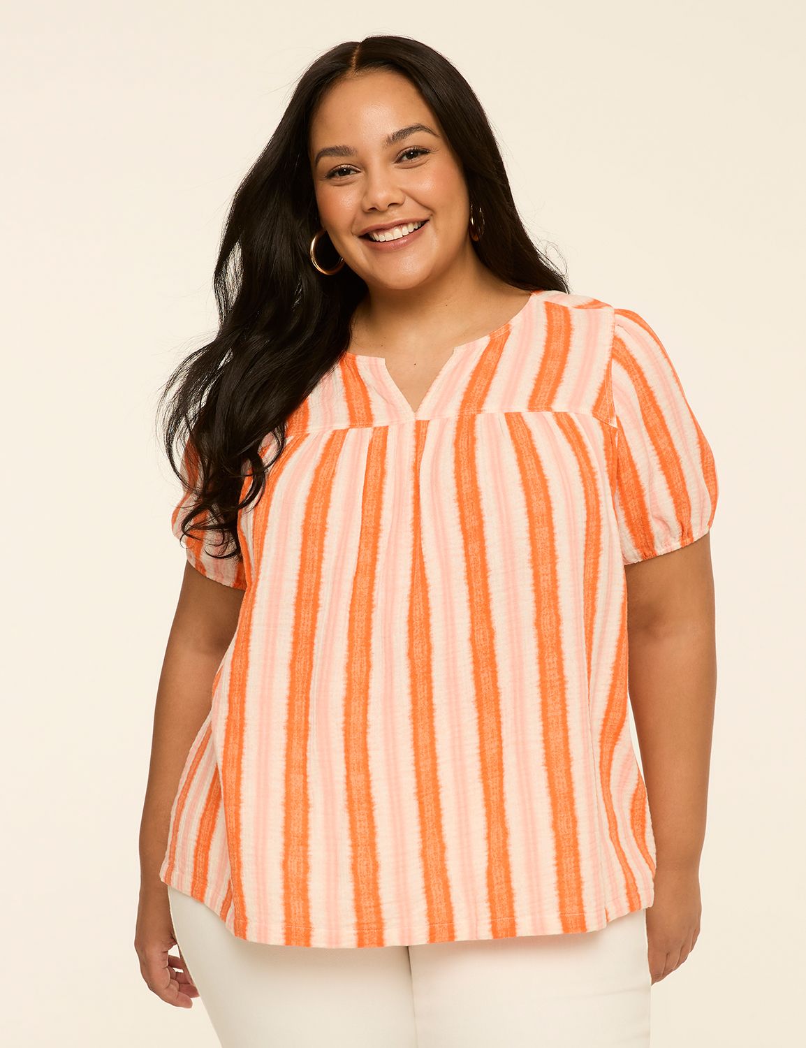 Swing Puff-Sleeve Popover Top