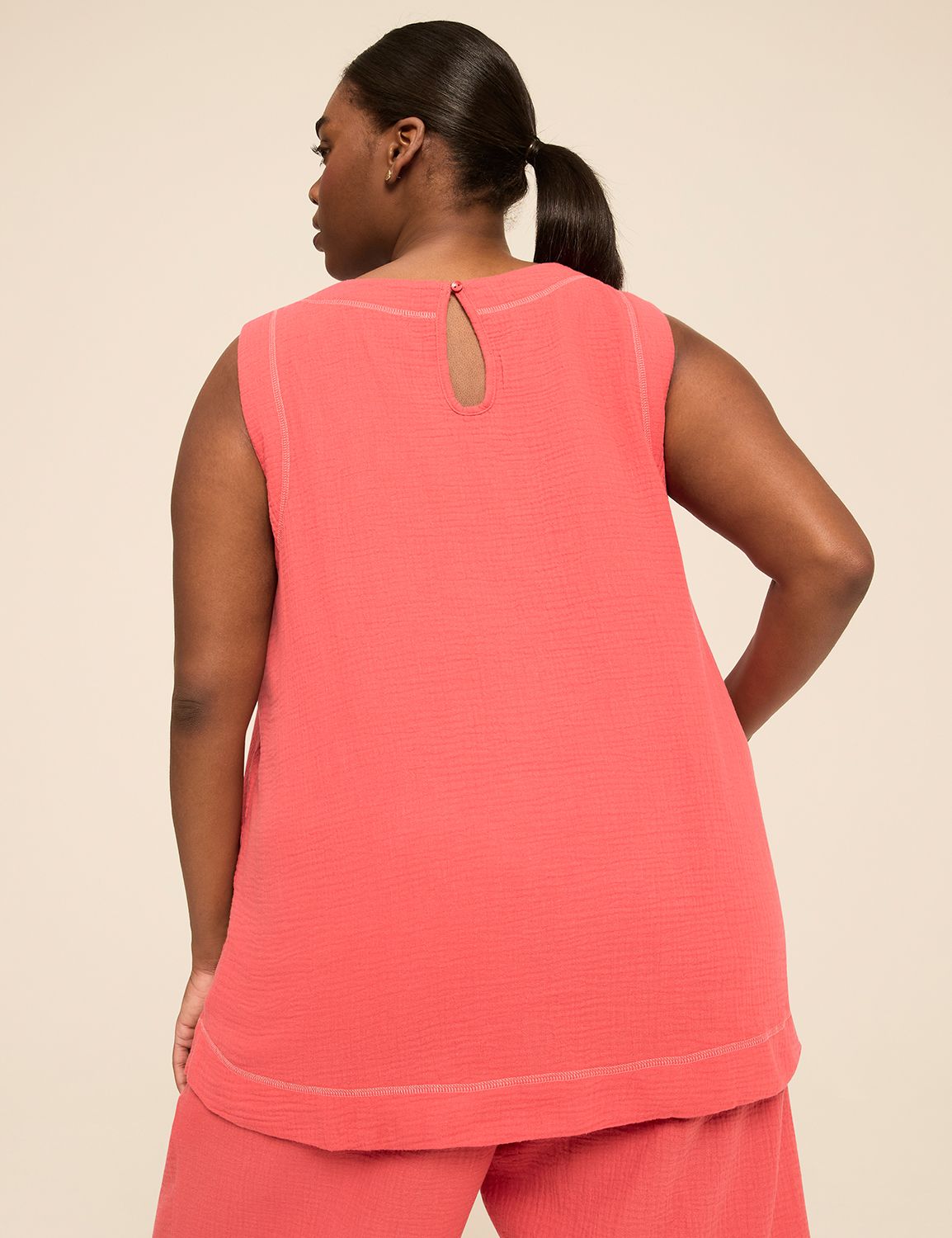 LIVI Gauze Relaxed Straight Crop Pant