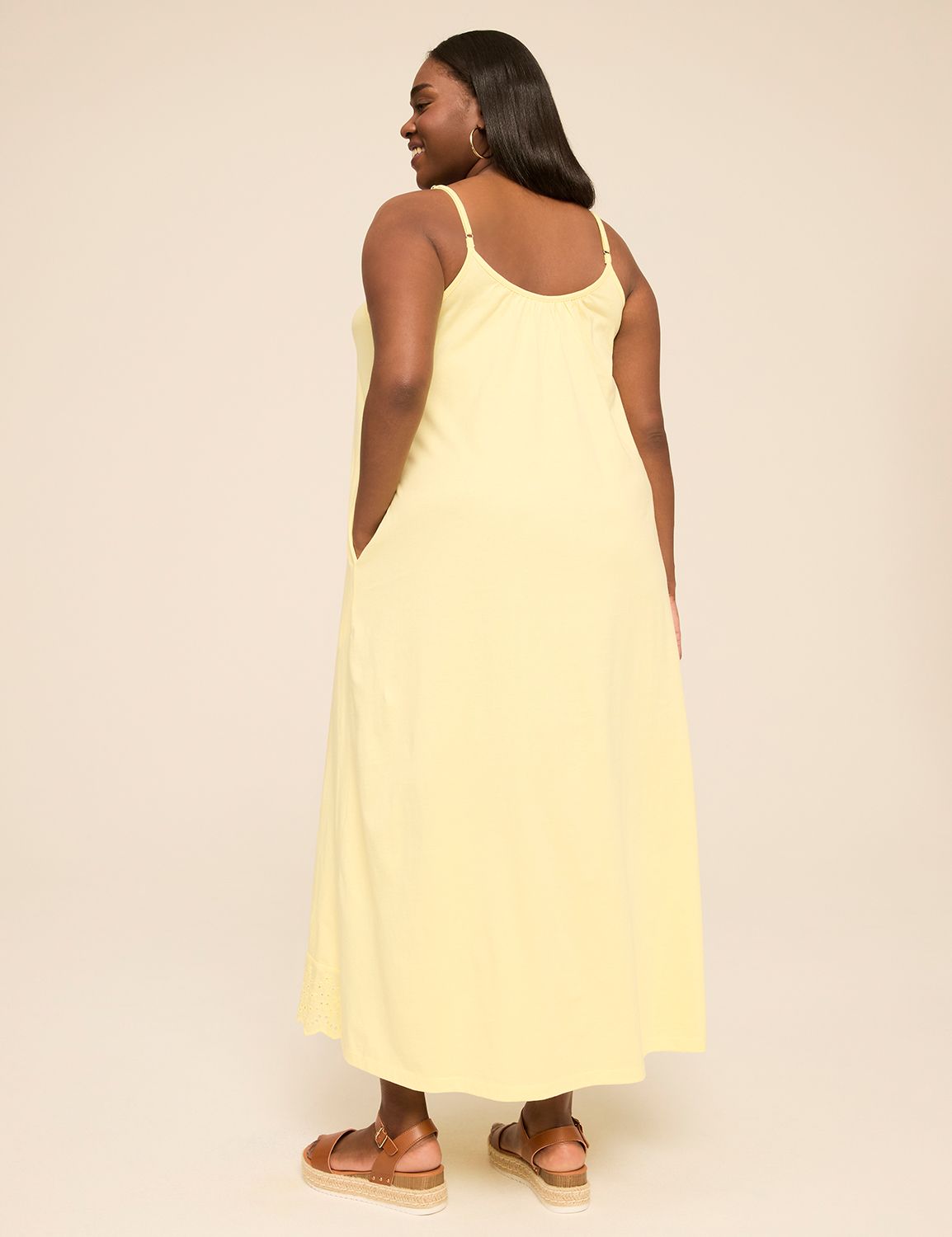 Eyelet-Hem Maxi Dress