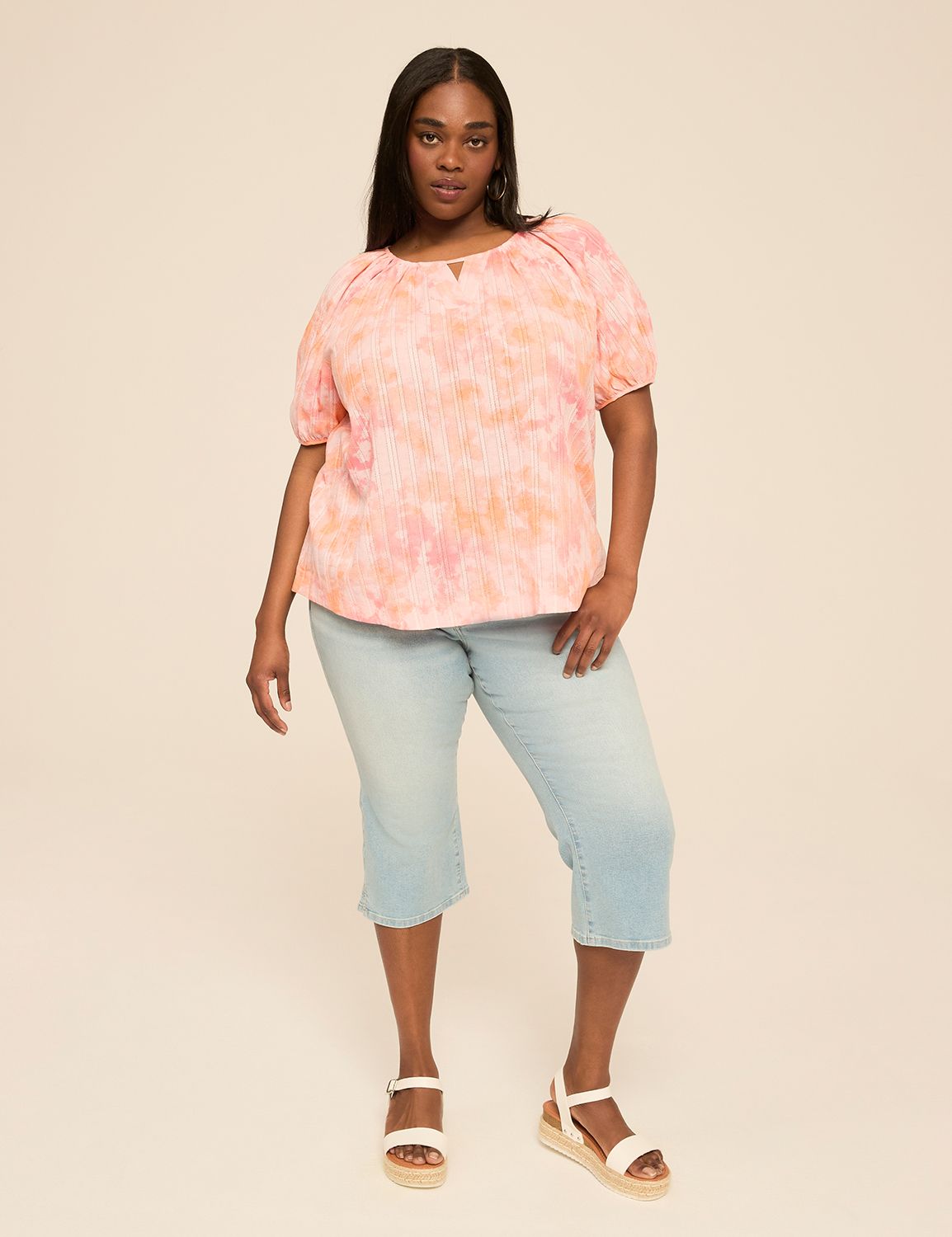 Classic Scoop Neck Short Puff Sleev Product Image 3