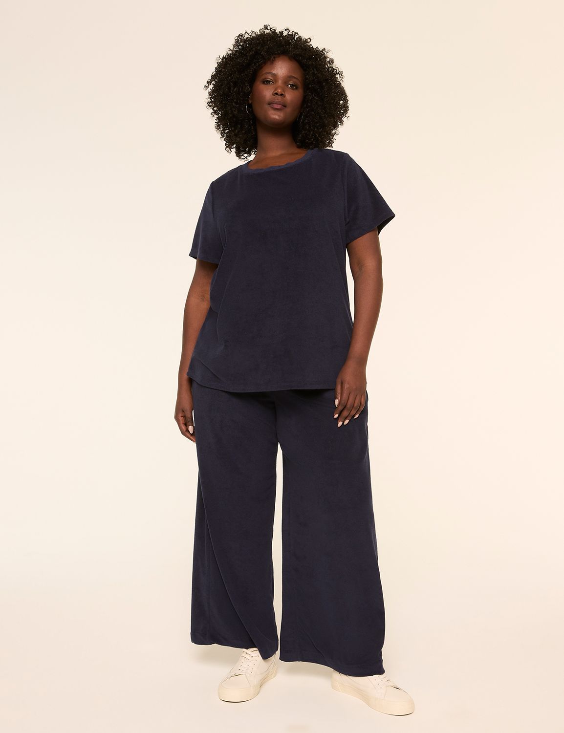 Short Sleeve Crew Neck Towel Terry Product Image 3