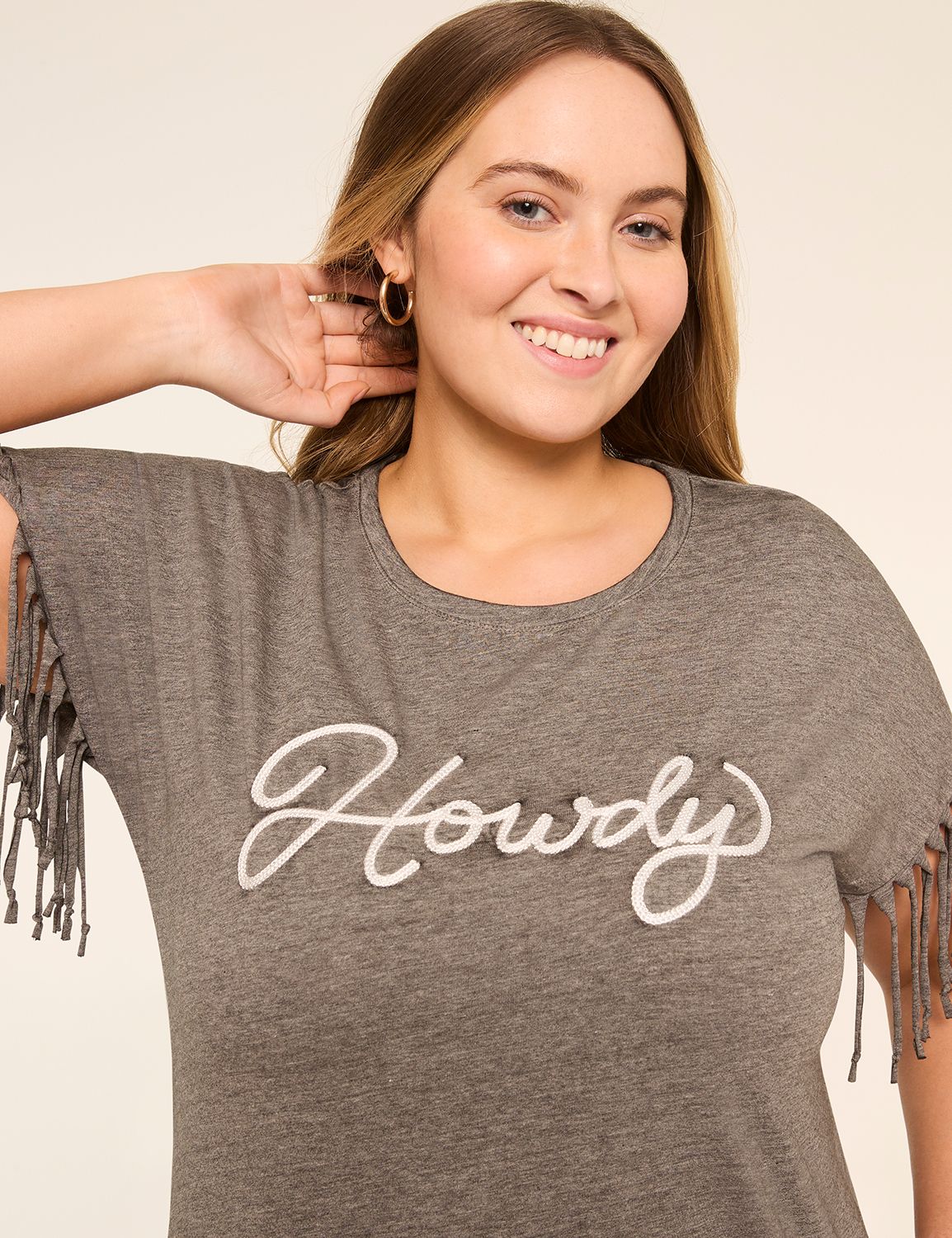Casual Frigned SS Scoop Neck Dolman Product Image 3