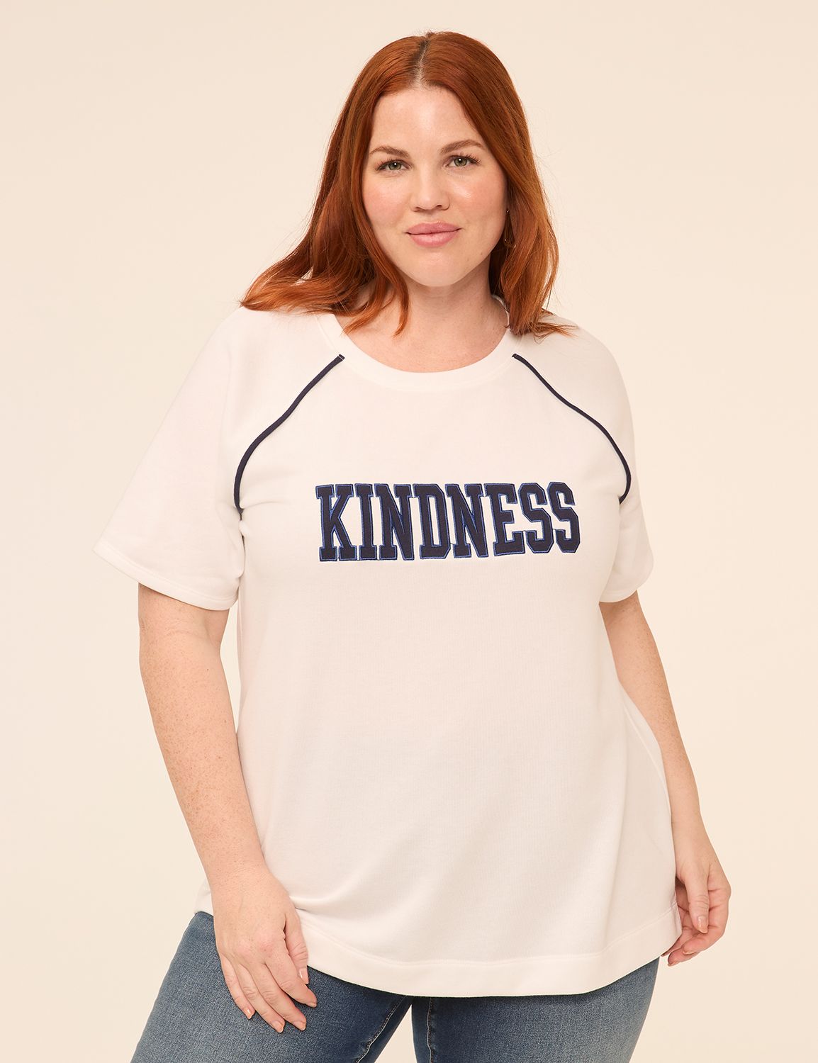 Short-Sleeve Kindness Graphic Sweatshirt