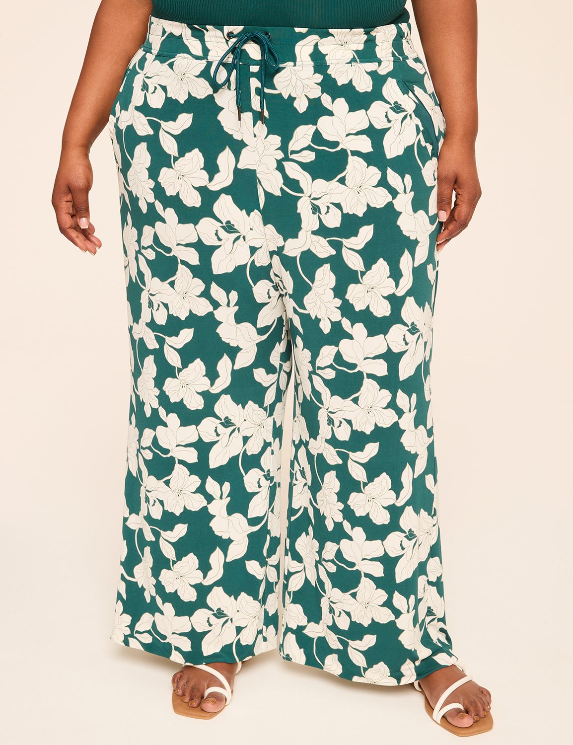 Matte Jersey Pull-On Wide Leg Pant