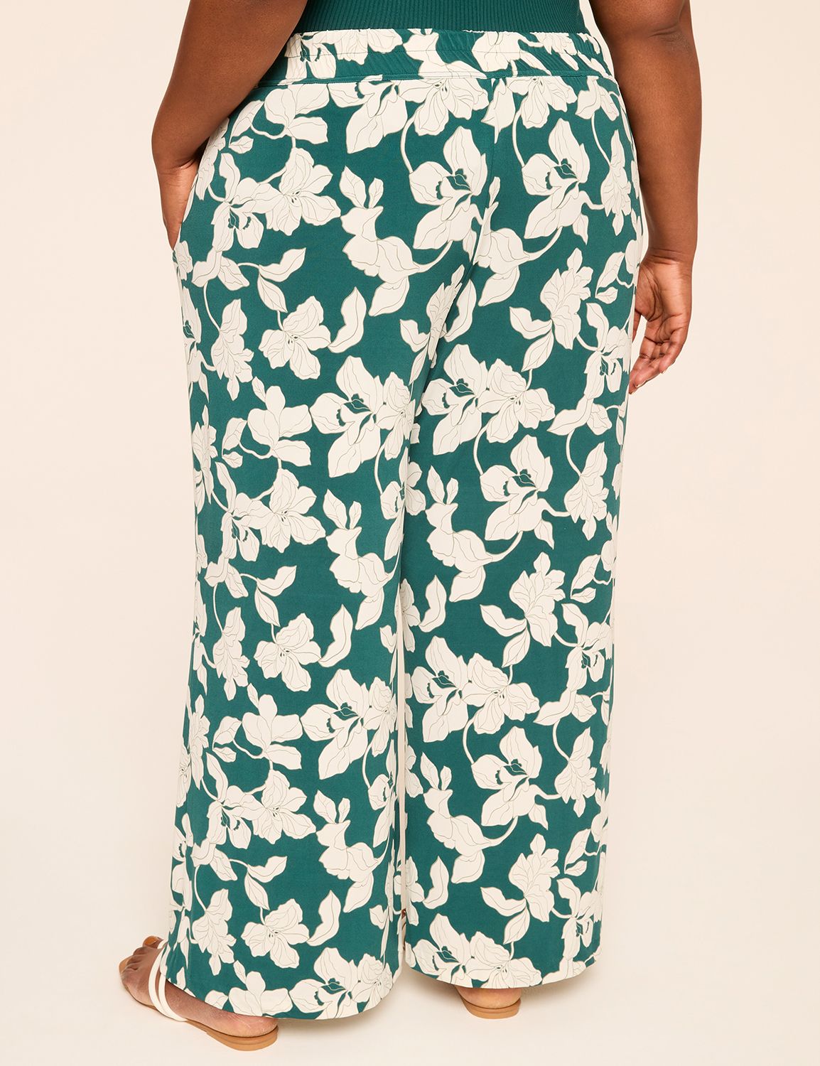 Matte Jersey Pull-On Wide Leg Pant