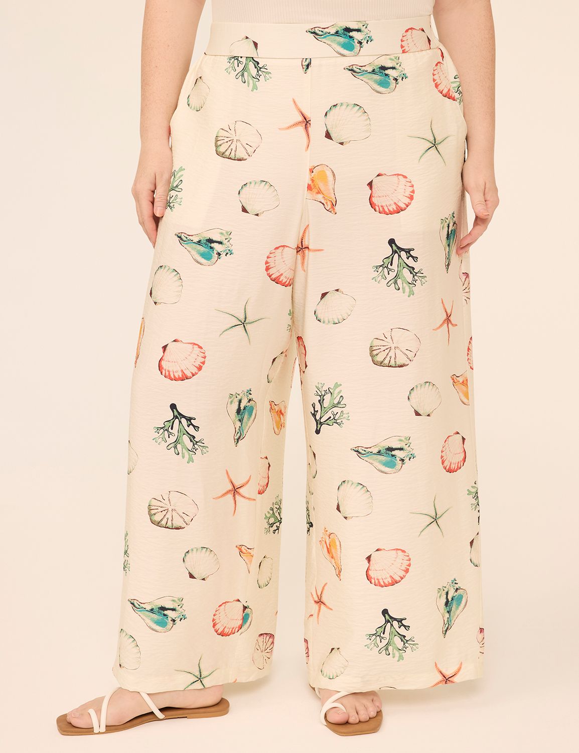 Pull-On High-Rise Flowy Wide Leg Pant