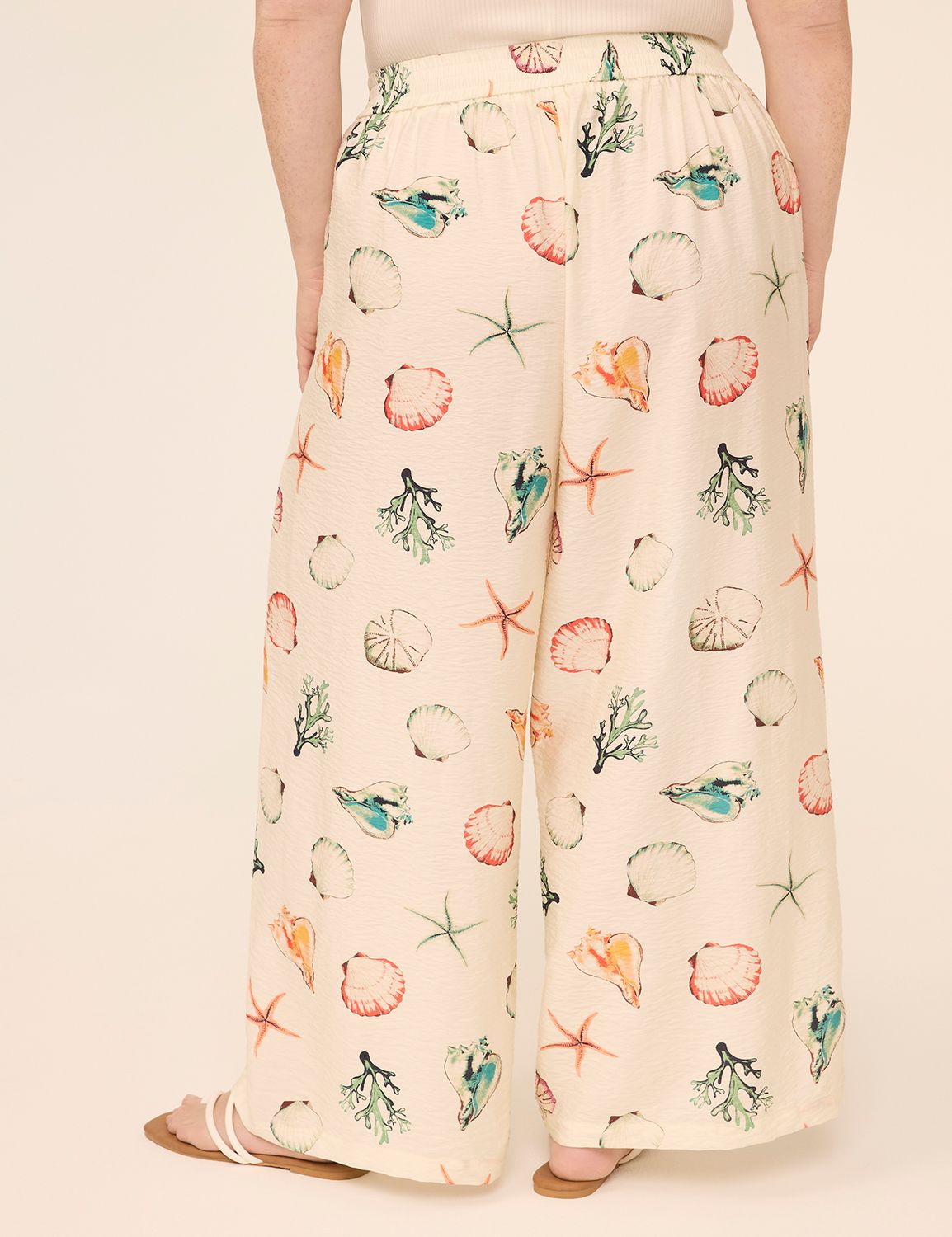 Pull-On High-Rise Flowy Wide Leg Pant