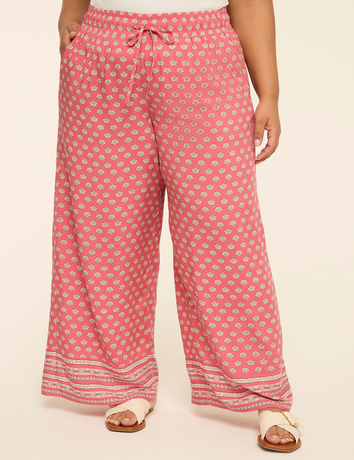 Pull-On Flowy Wide Leg Pant