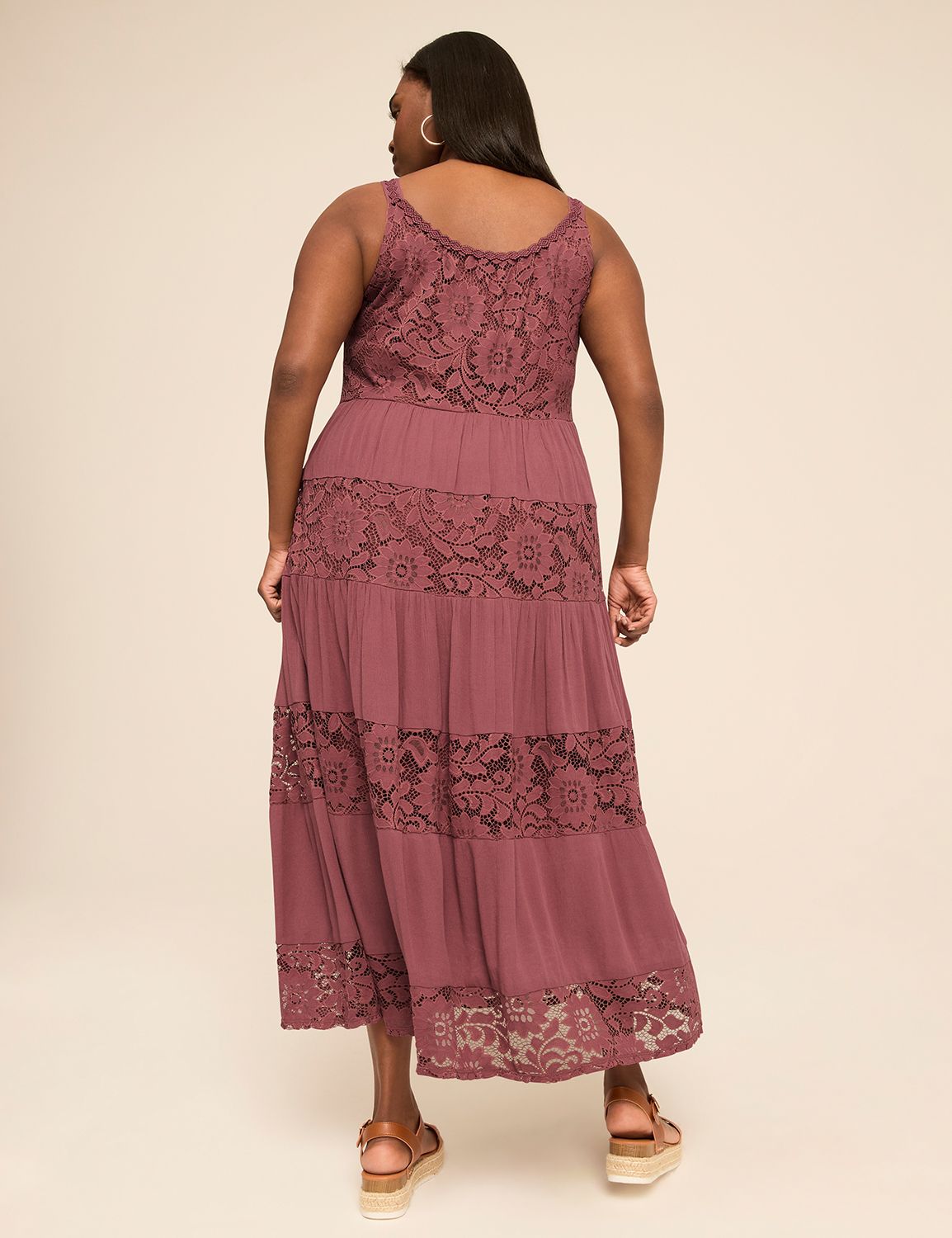Tiered Lace Maxi Dress