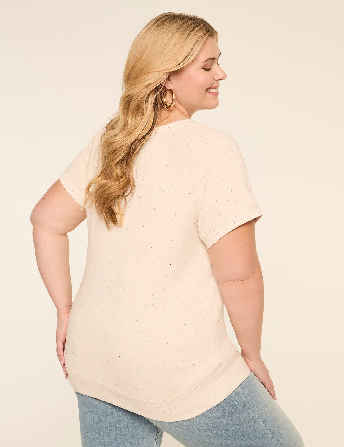 Short-Sleeve Sun Kissed Graphic Sweatshirt
