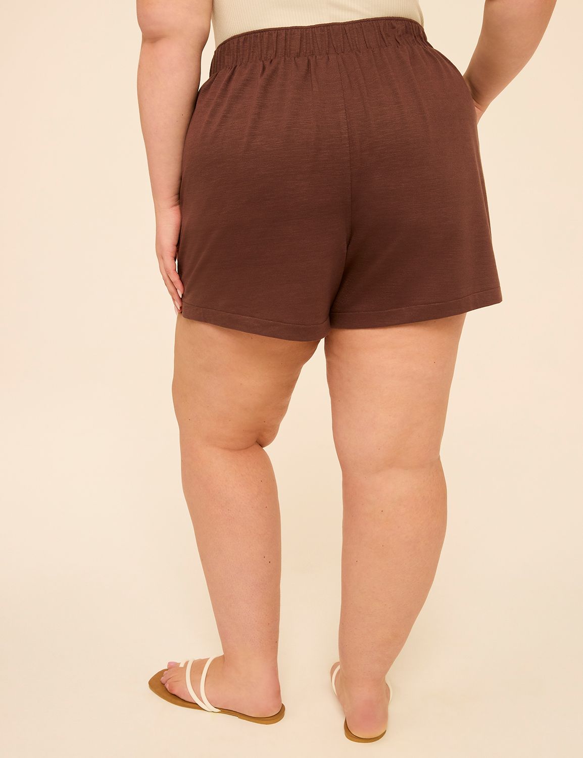 Knit Slub Relaxed Pull-On 5.5&rdquo; Short