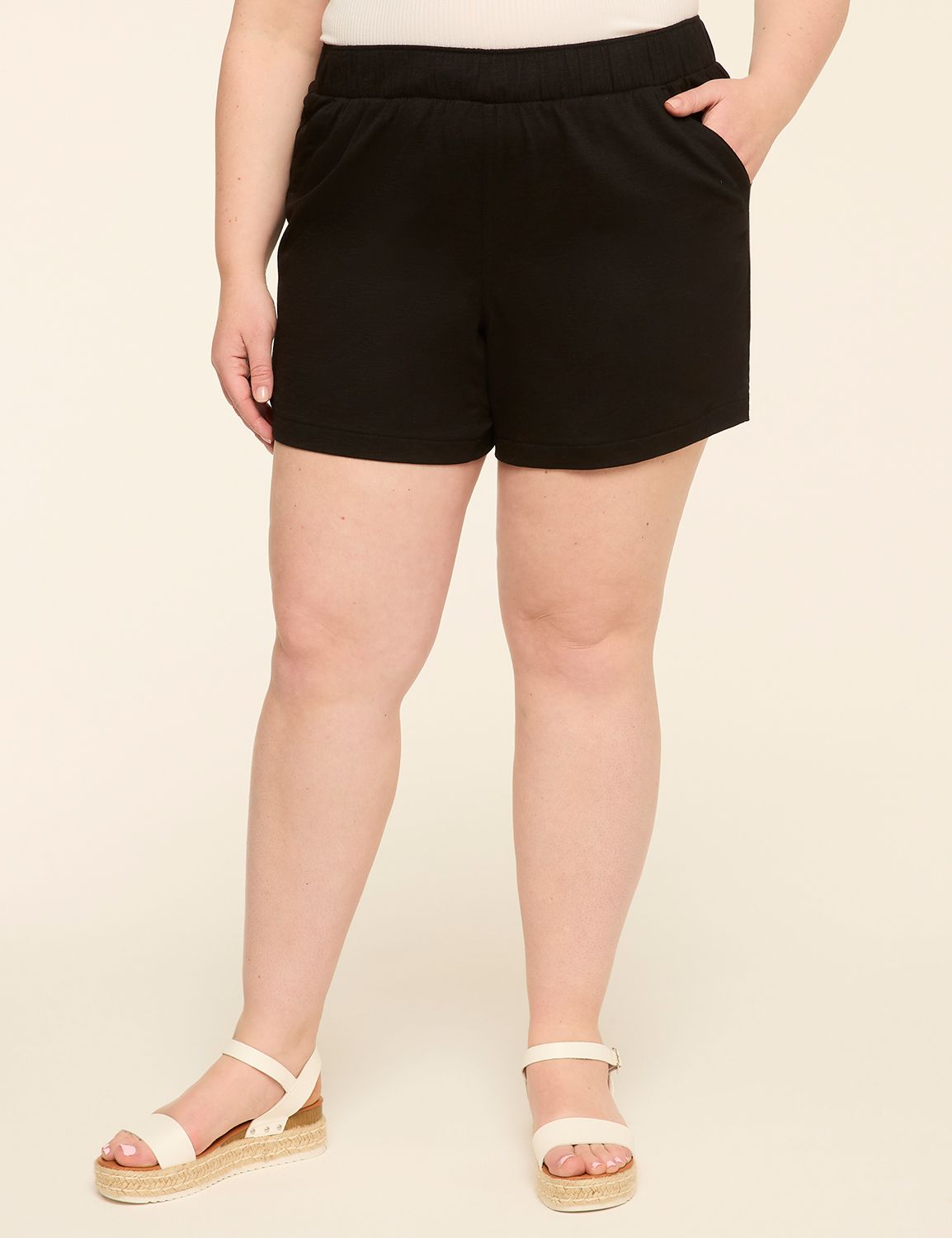 Slub Pull-On Short