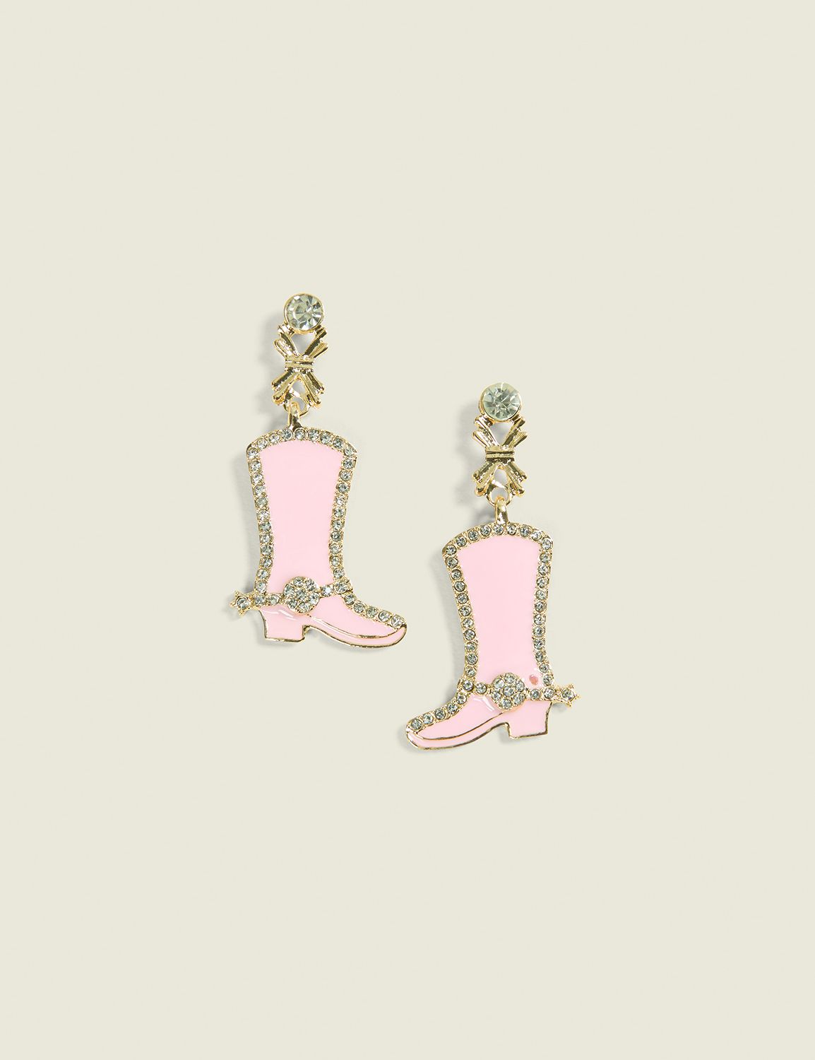 Pink Cowboy Boot Earrings