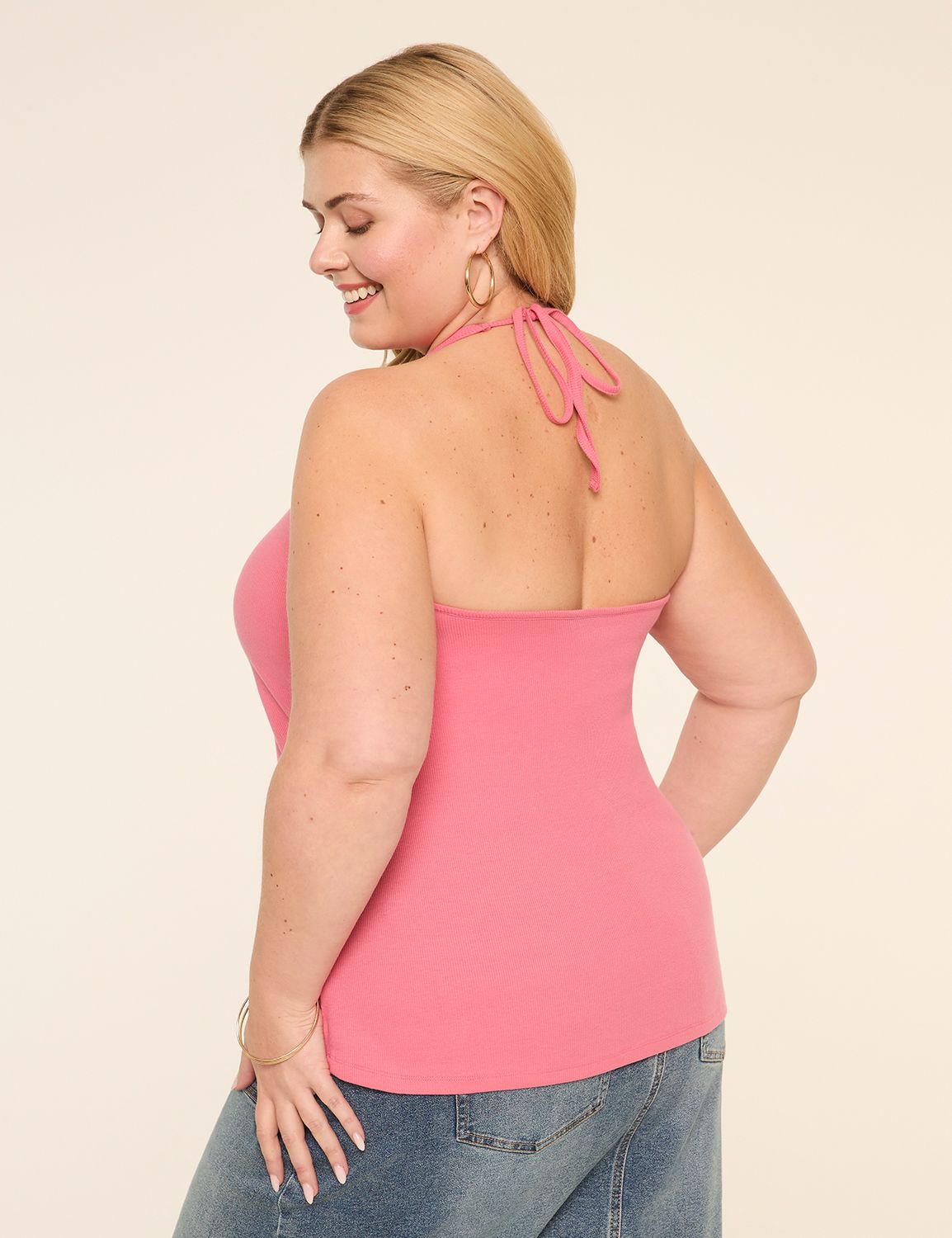 Deep V-Neck Halter Top