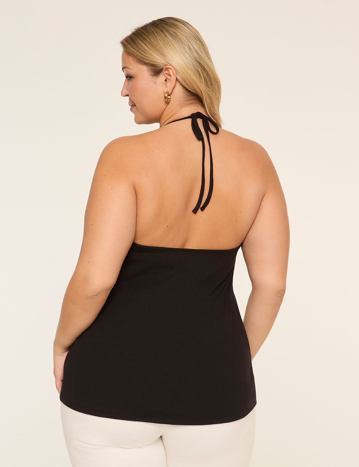 Deep V-Neck Halter Top