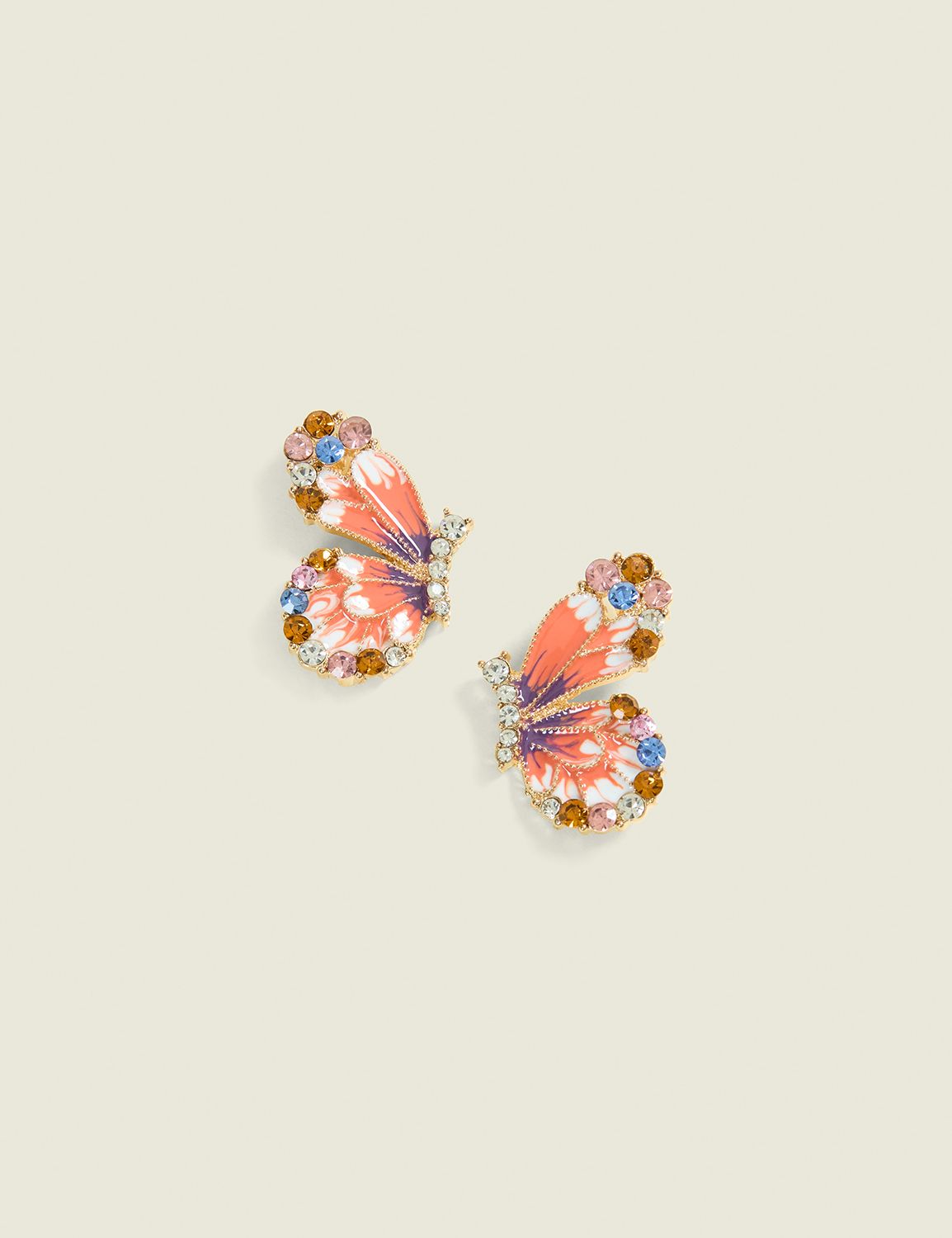 Multi-Color Butterfly Wing Earrings