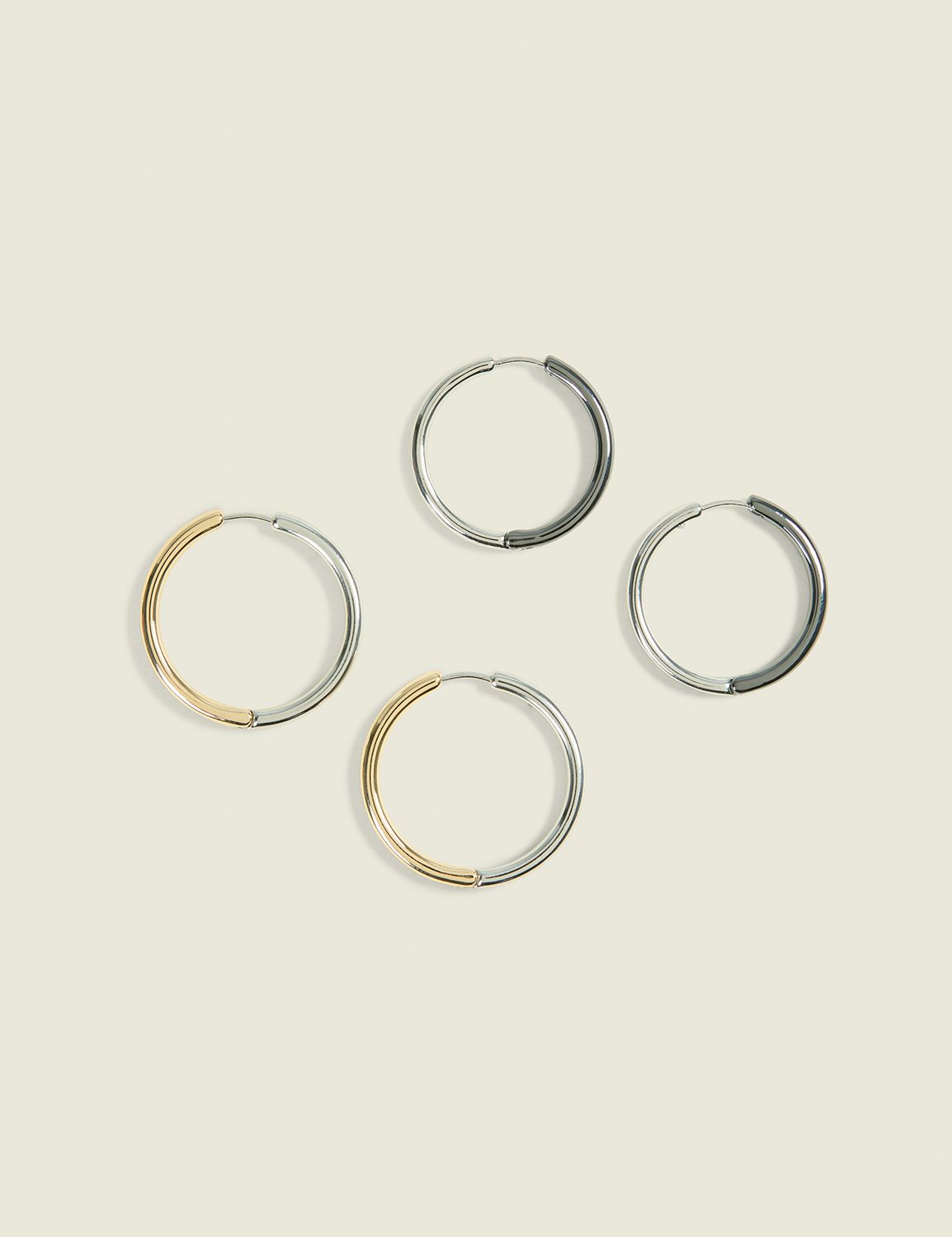 Reversible Mixed Metal Hoops 2-Pack