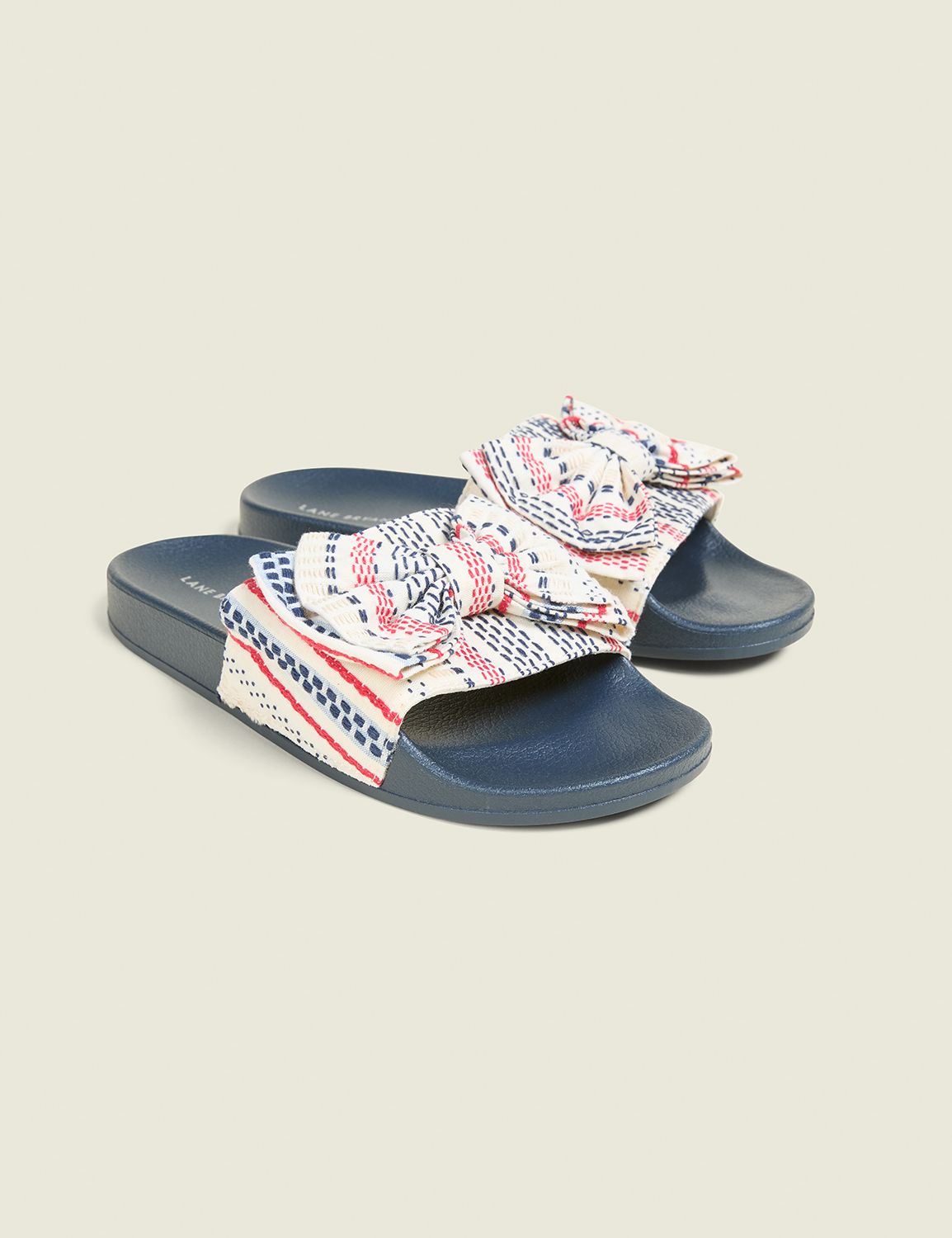 Multi-Color Bow Slide Sandal