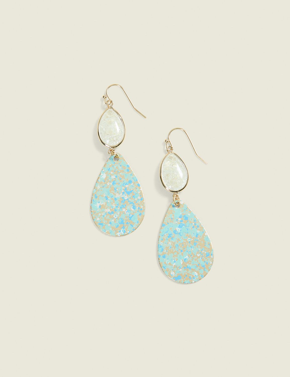2 Tiered Turquoise Teardrop Drop Ea Product Image 1
