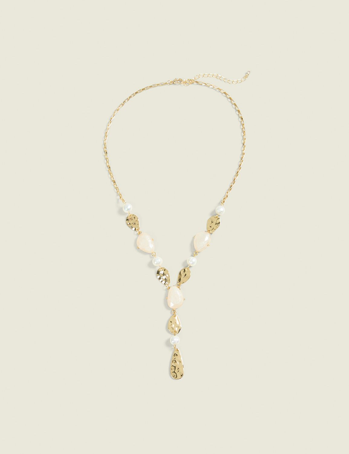 Textured White & Gold Stone Single Product Image 1