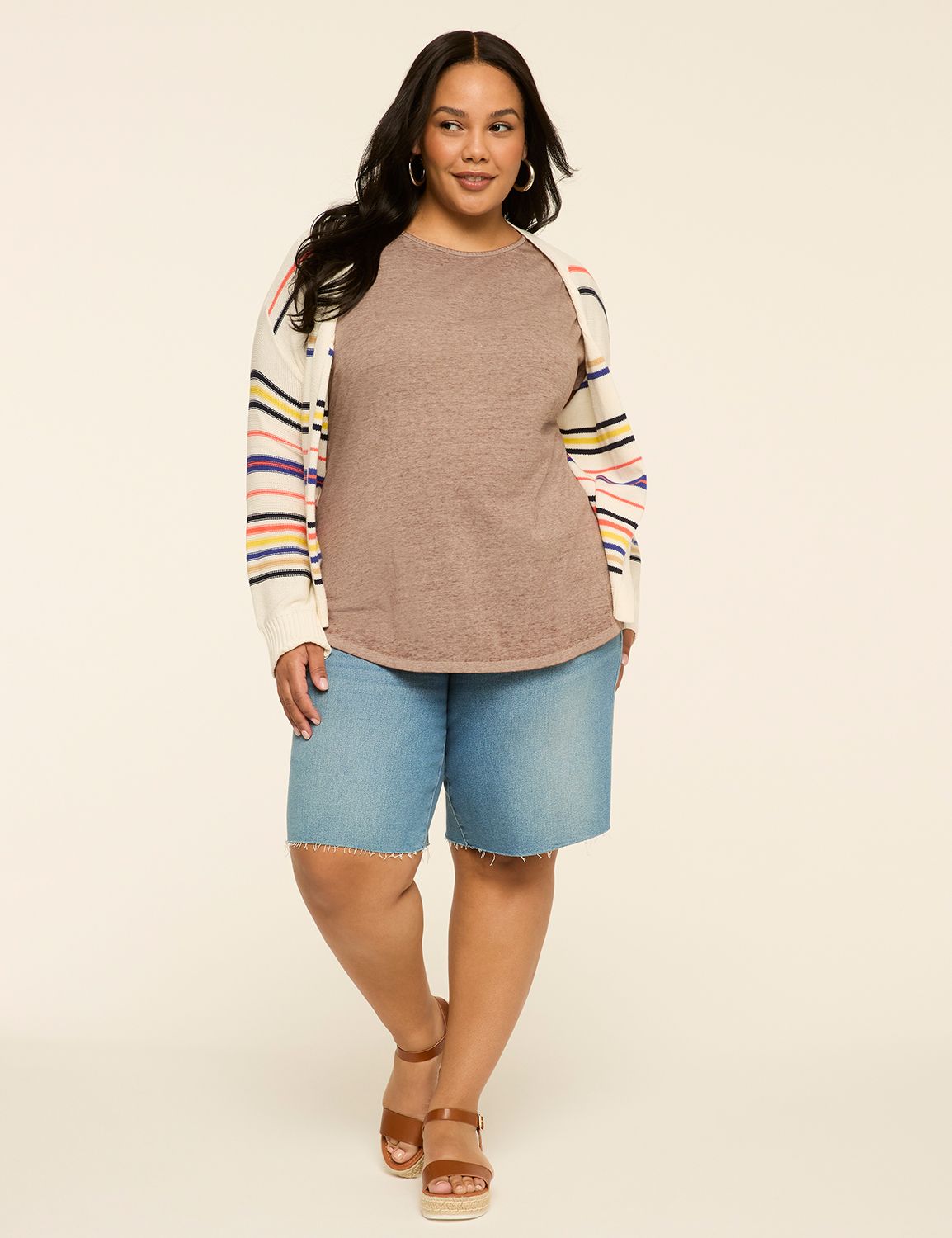 Short Sleeve Scoop Neck Dolman w/ S Product Image 3