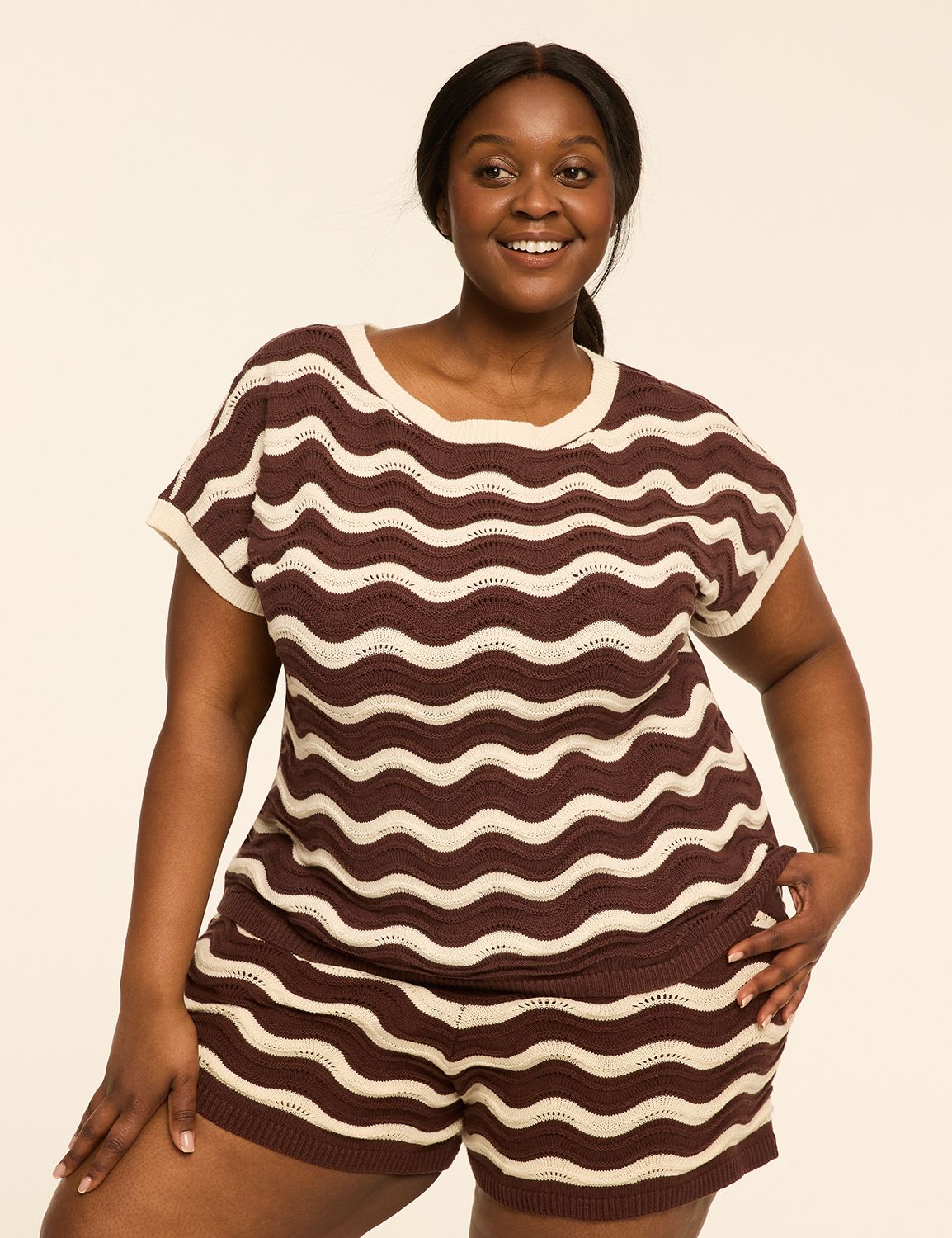 LIVI Textured Dolman-Sleeve Sweater | LaneBryant