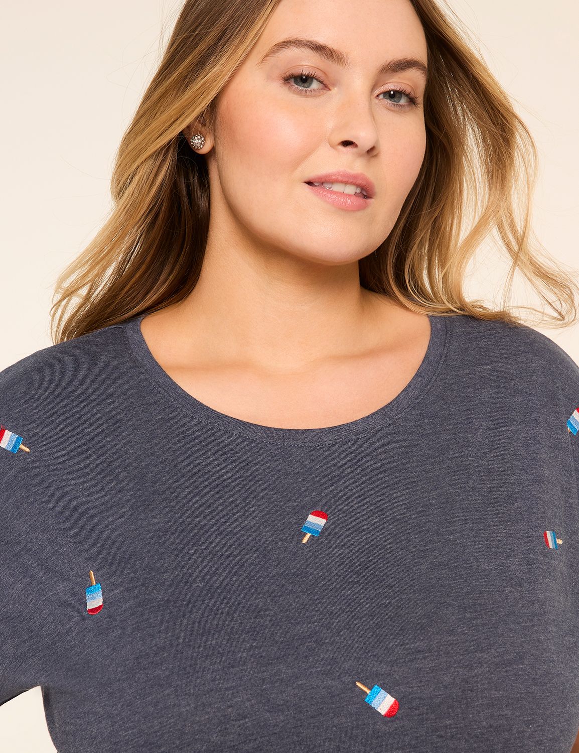 Short Sleeve Crew Neck Dolman Tee w Product Image 4