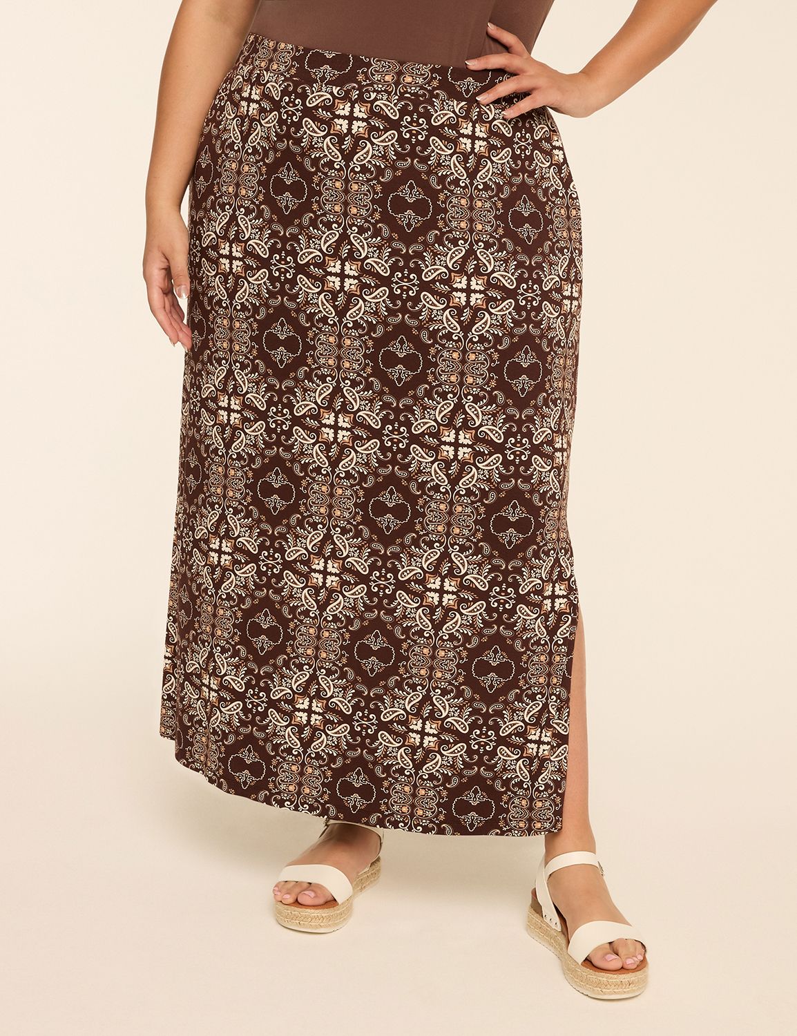 Pull-On Knit Maxi Skirt