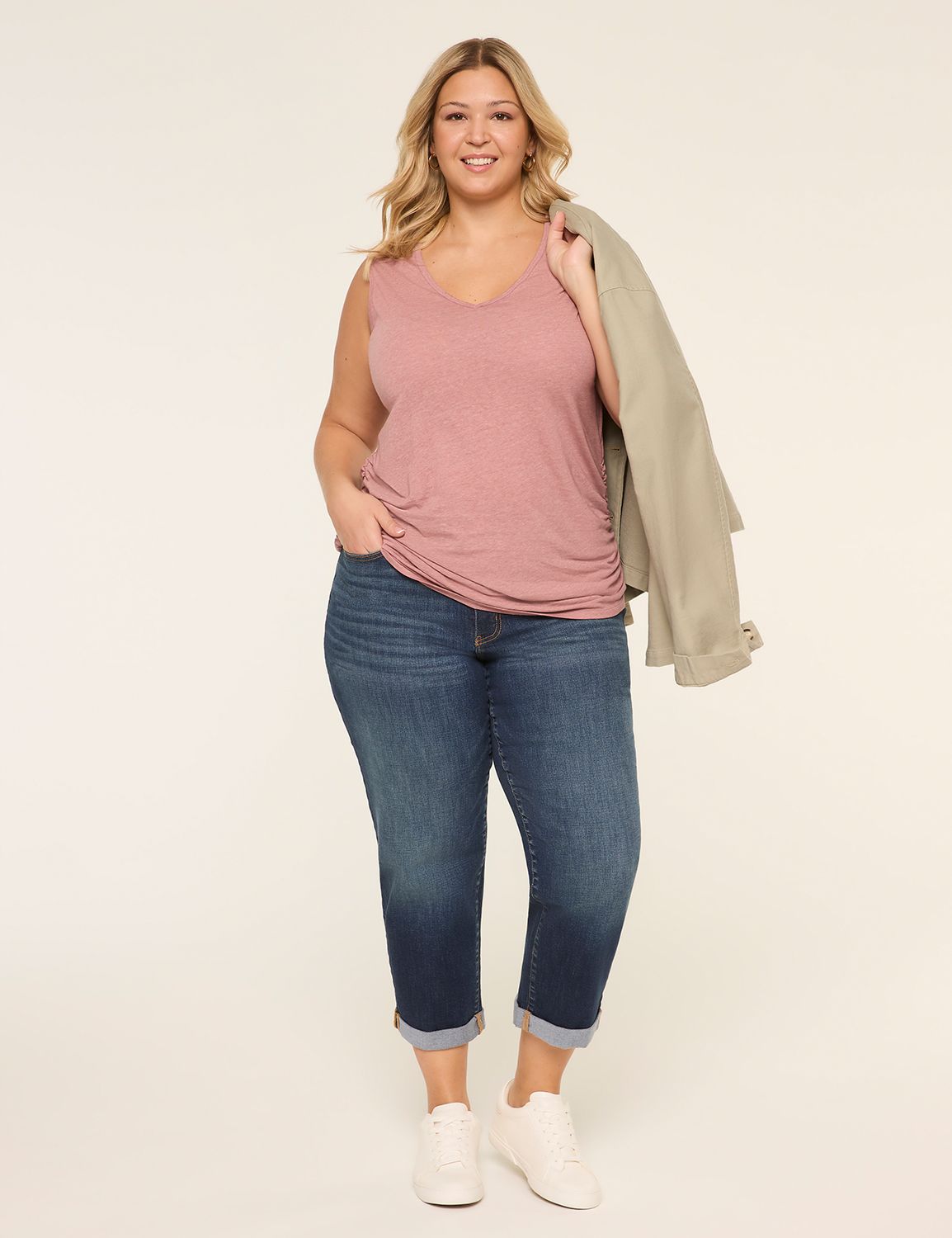 MID RISE BOYFRIEND CAPRI - ORION WA Product Image 3