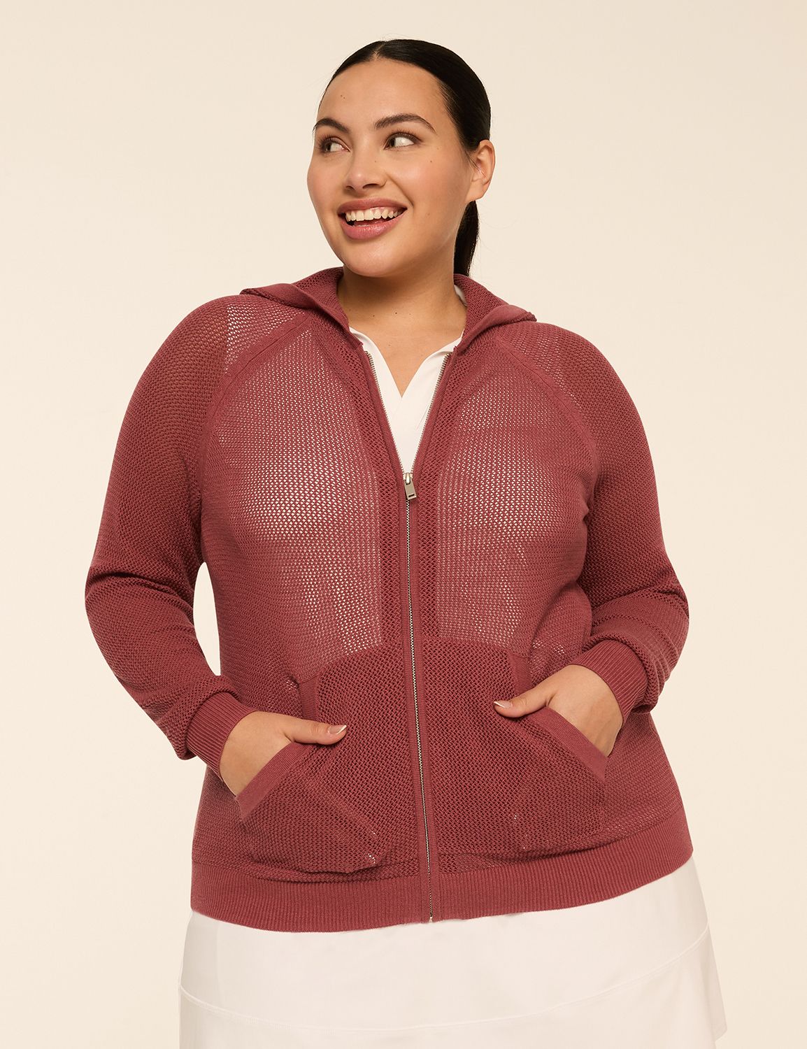 LIVI Zip-Front Sweater Hoodie