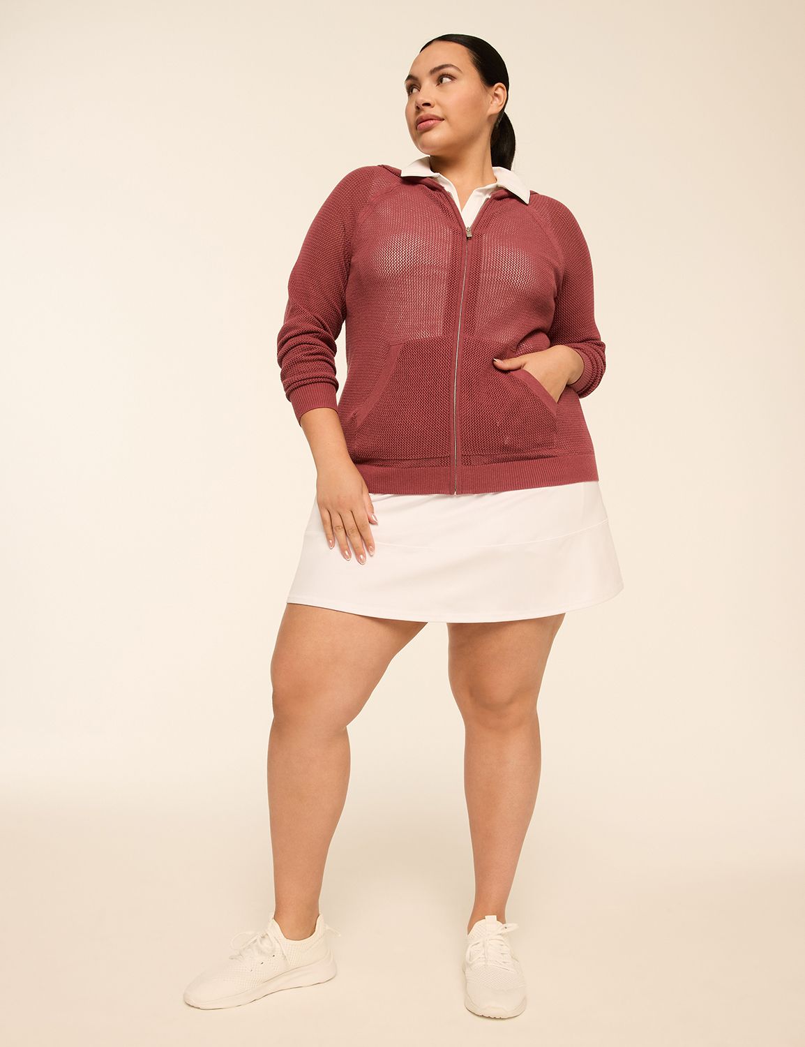 LIVI Classic Long Sleeve Zip Front Product Image 3