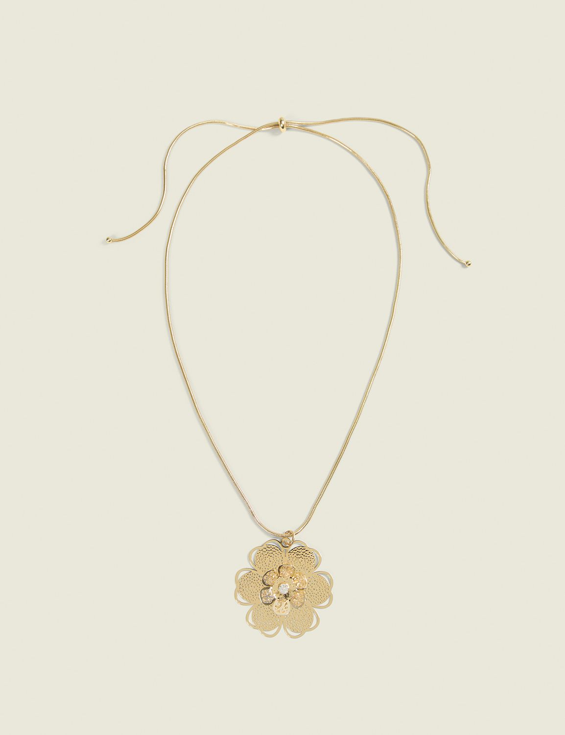 Gold Foral Filigree Statement Neckl Product Image 1