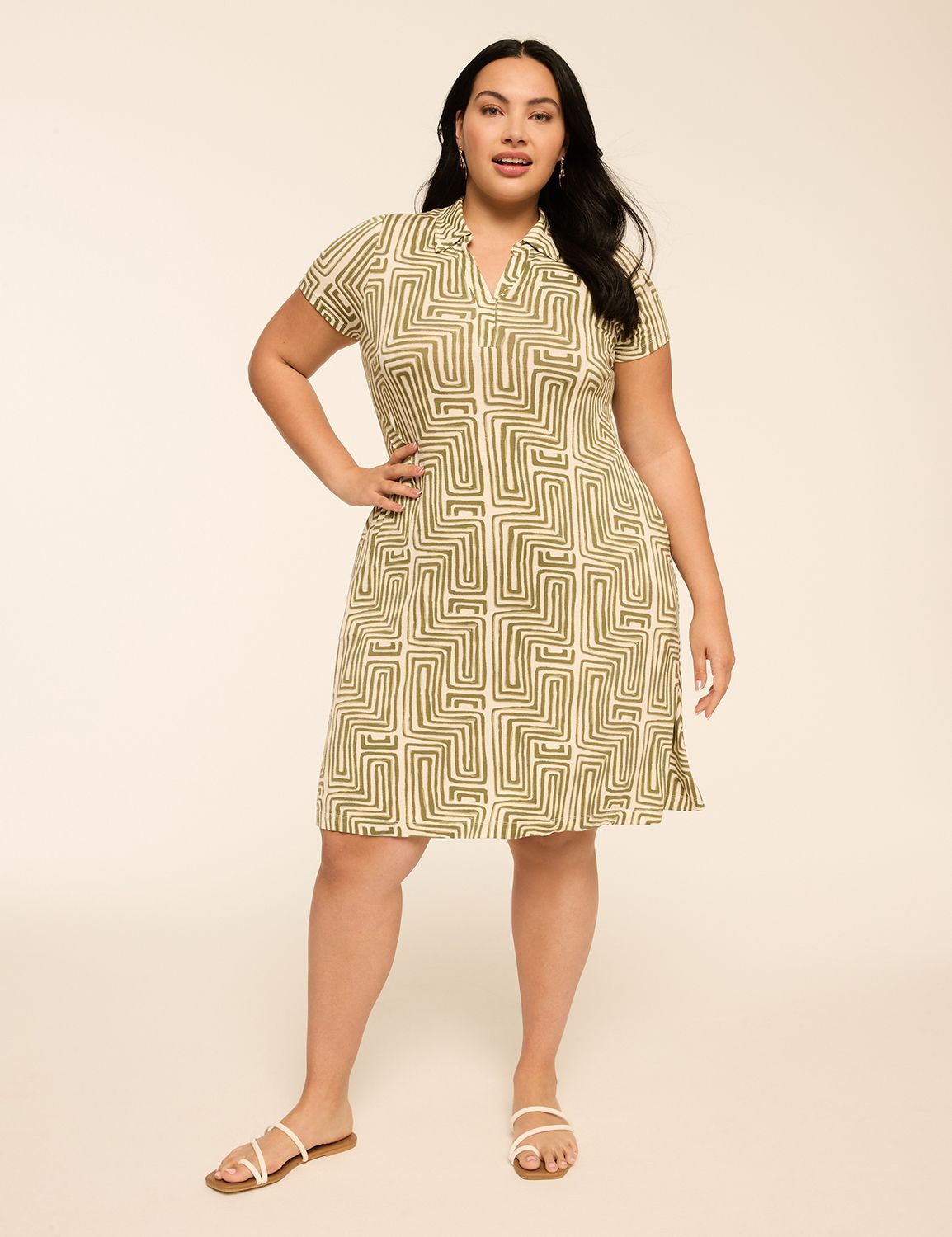 Swing Collared Short Dress