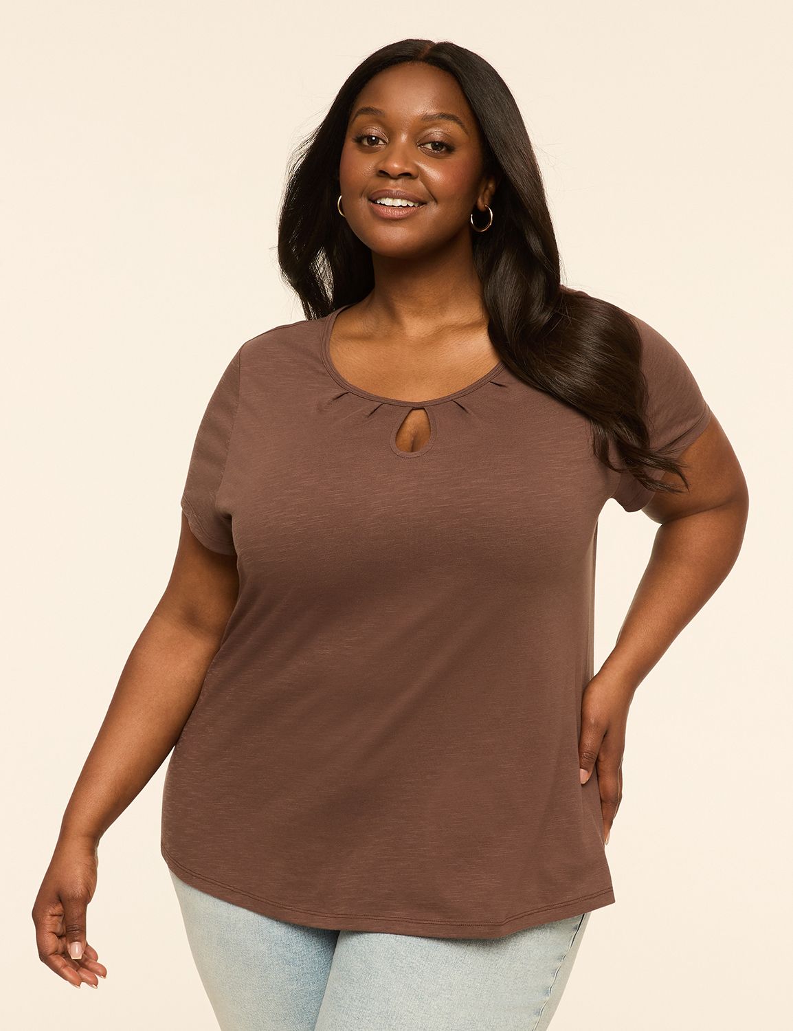 Keyhole Scoop-Neck Top