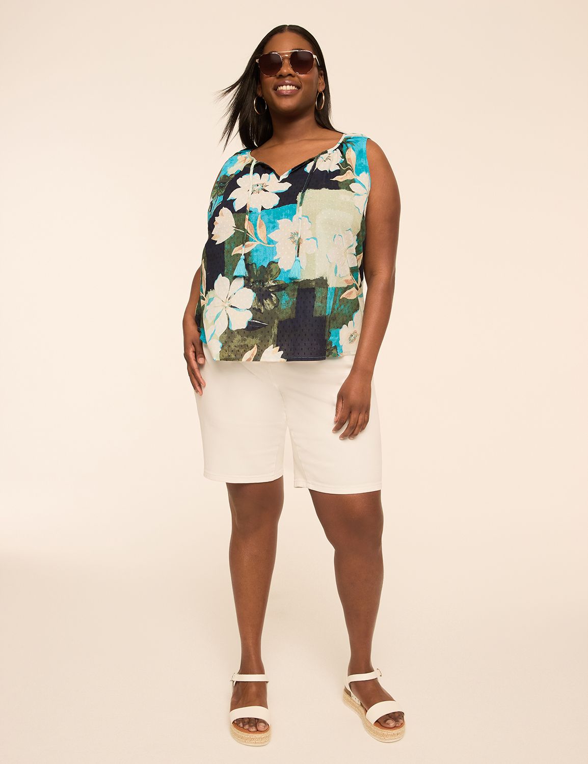 Sleeveless Tie-Neck Blouse | LaneBryant