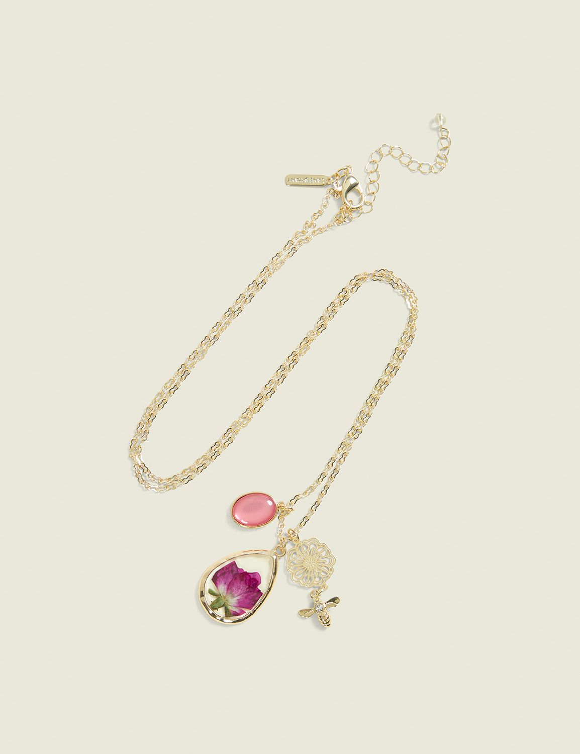 Pressed Flower Pendant Necklace