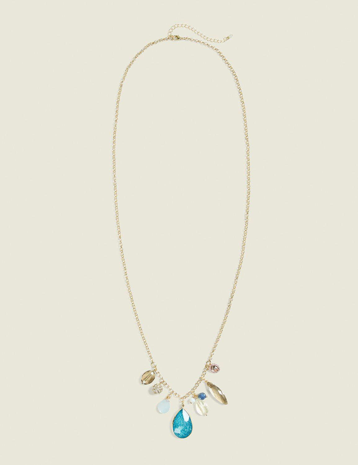 Blue Multi Gemstone Pendant Necklac Product Image 1