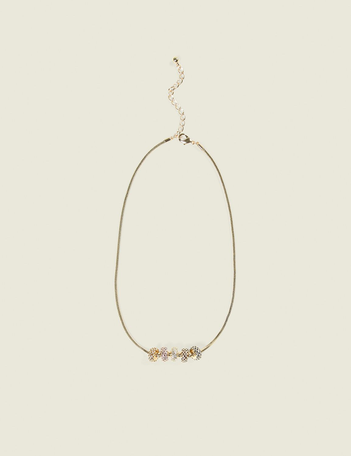 Pave Circle Charm Necklace