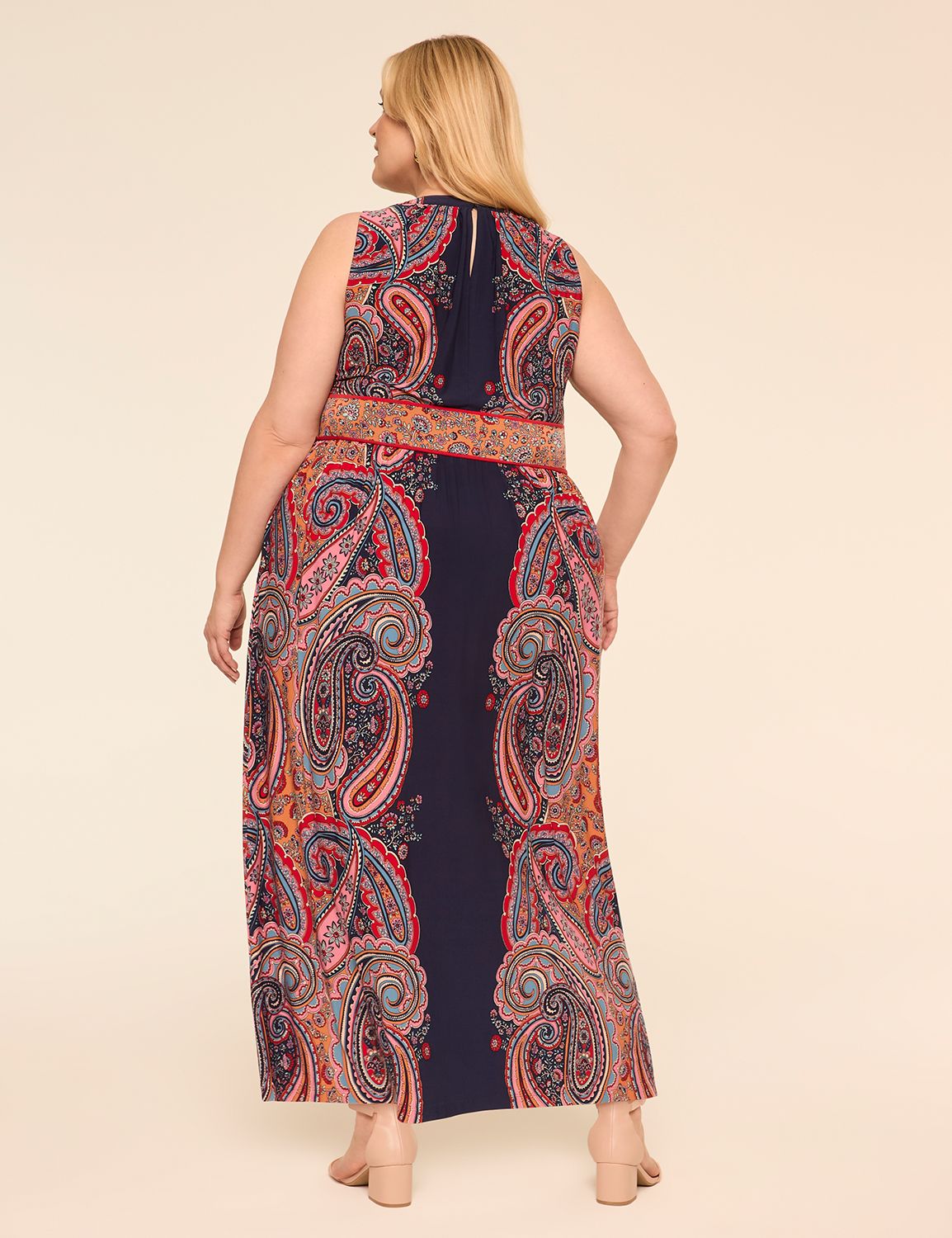 Sleeveless High-Neck Maxi Dress