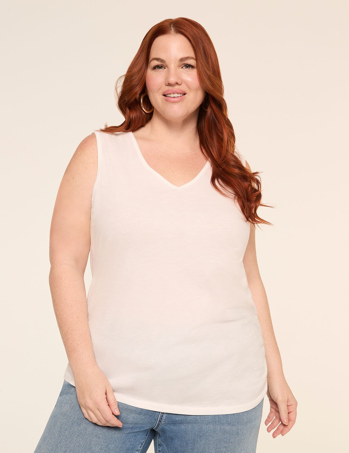 V-Neck Side-Ruched Tank