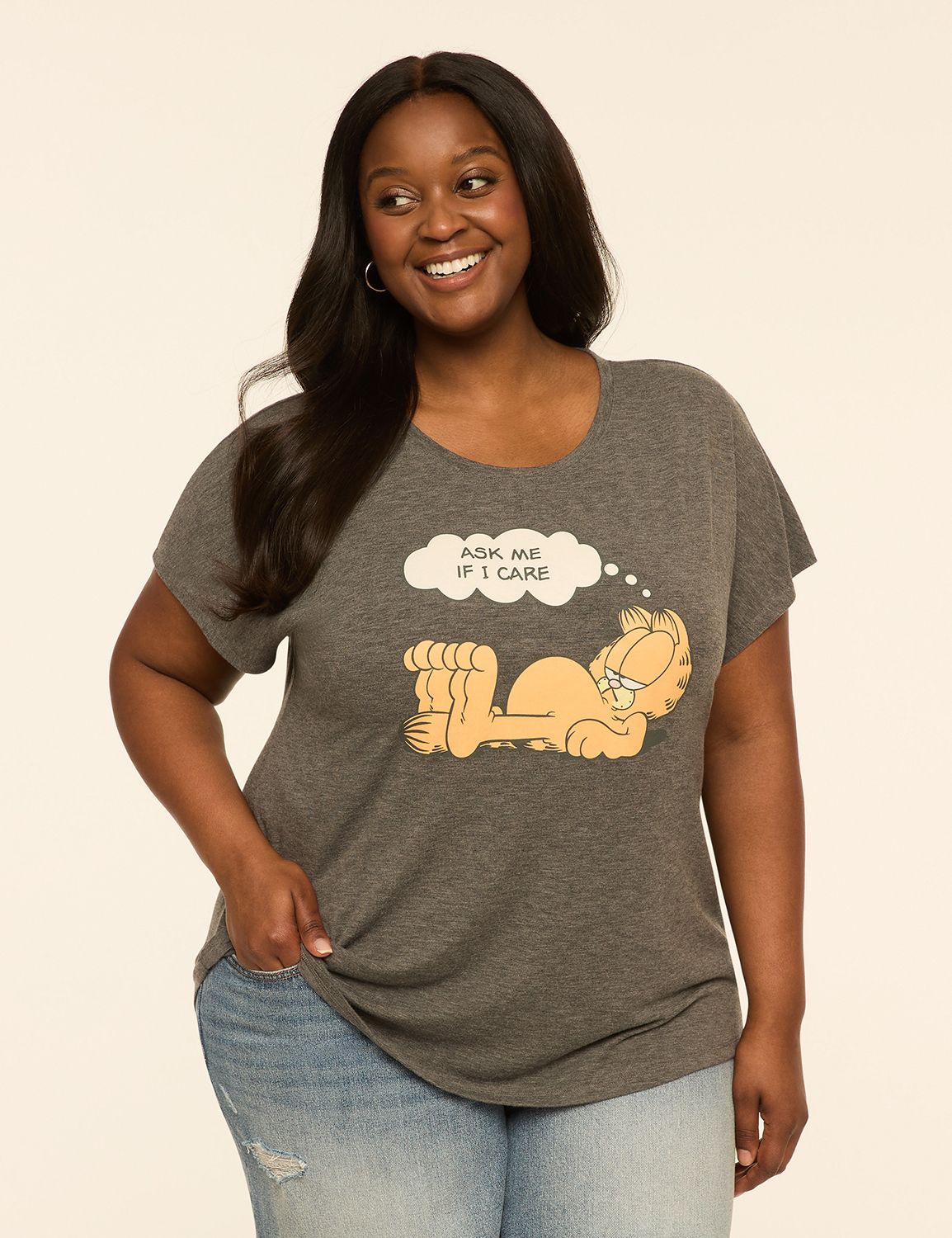 Ask Me If I Care Garfield Graphic Tee