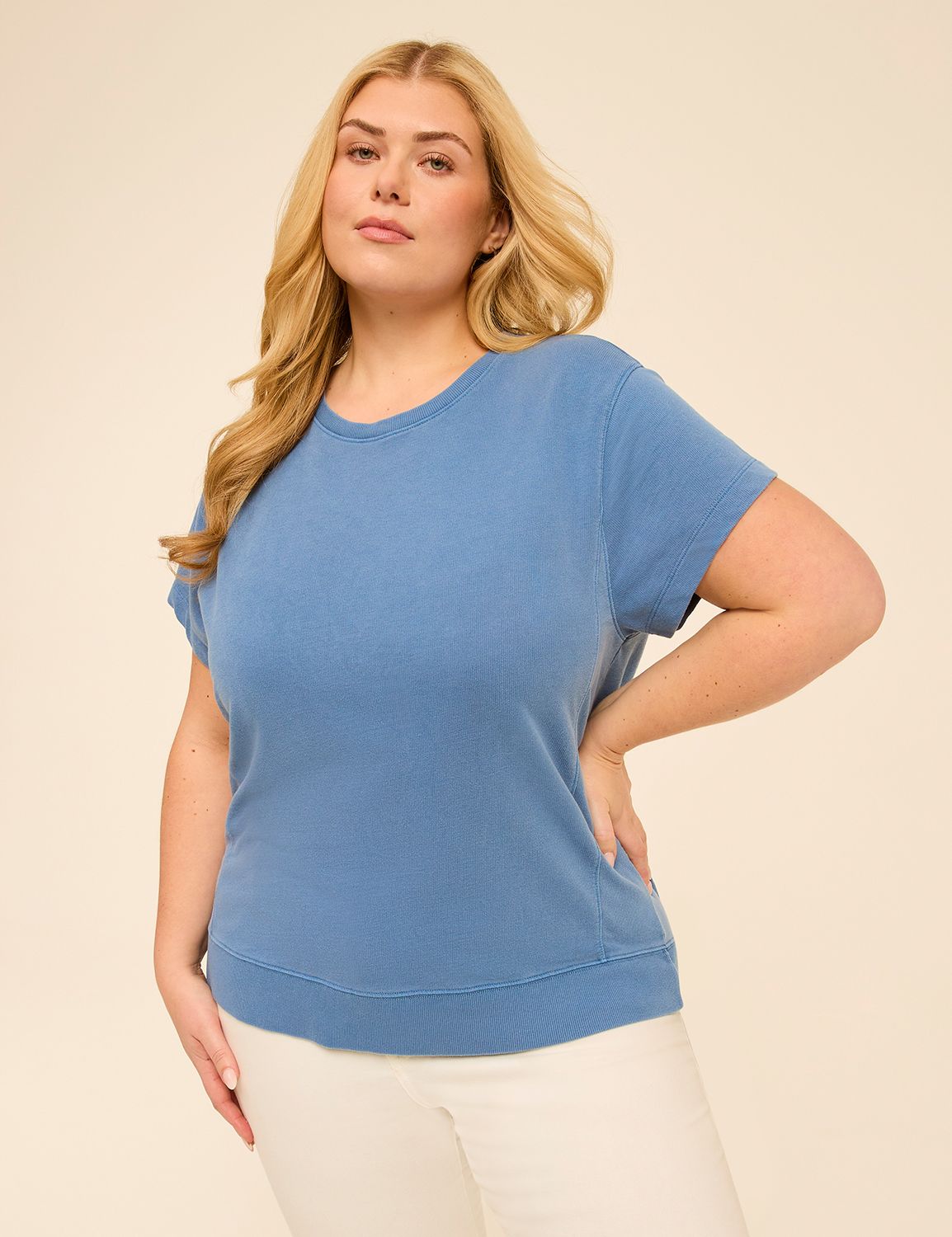 Short-Sleeve French Terry Sweatshirt