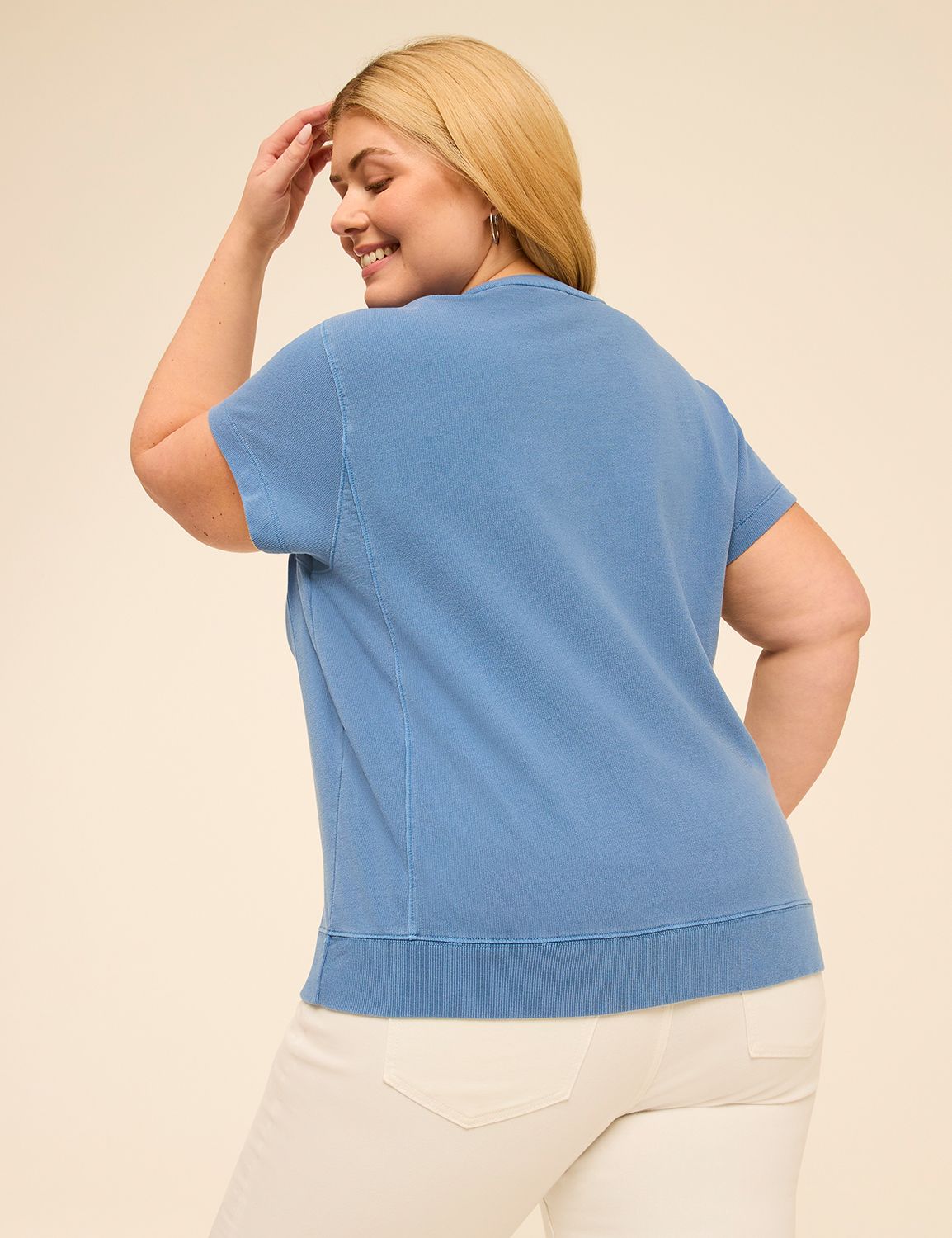 Short-Sleeve French Terry Sweatshirt
